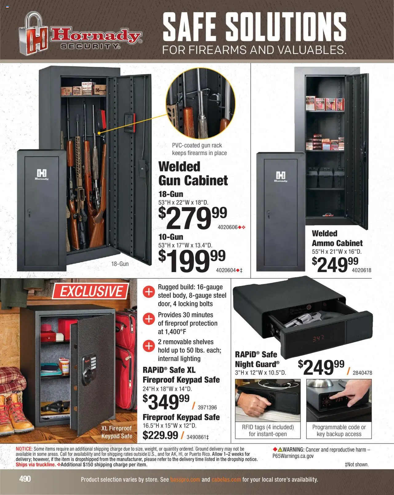 Cabela's Hunting Master 25 - valid from 11.08.2025 | Page: 490 | Products: Safe, Bolts, Gun, Ammo