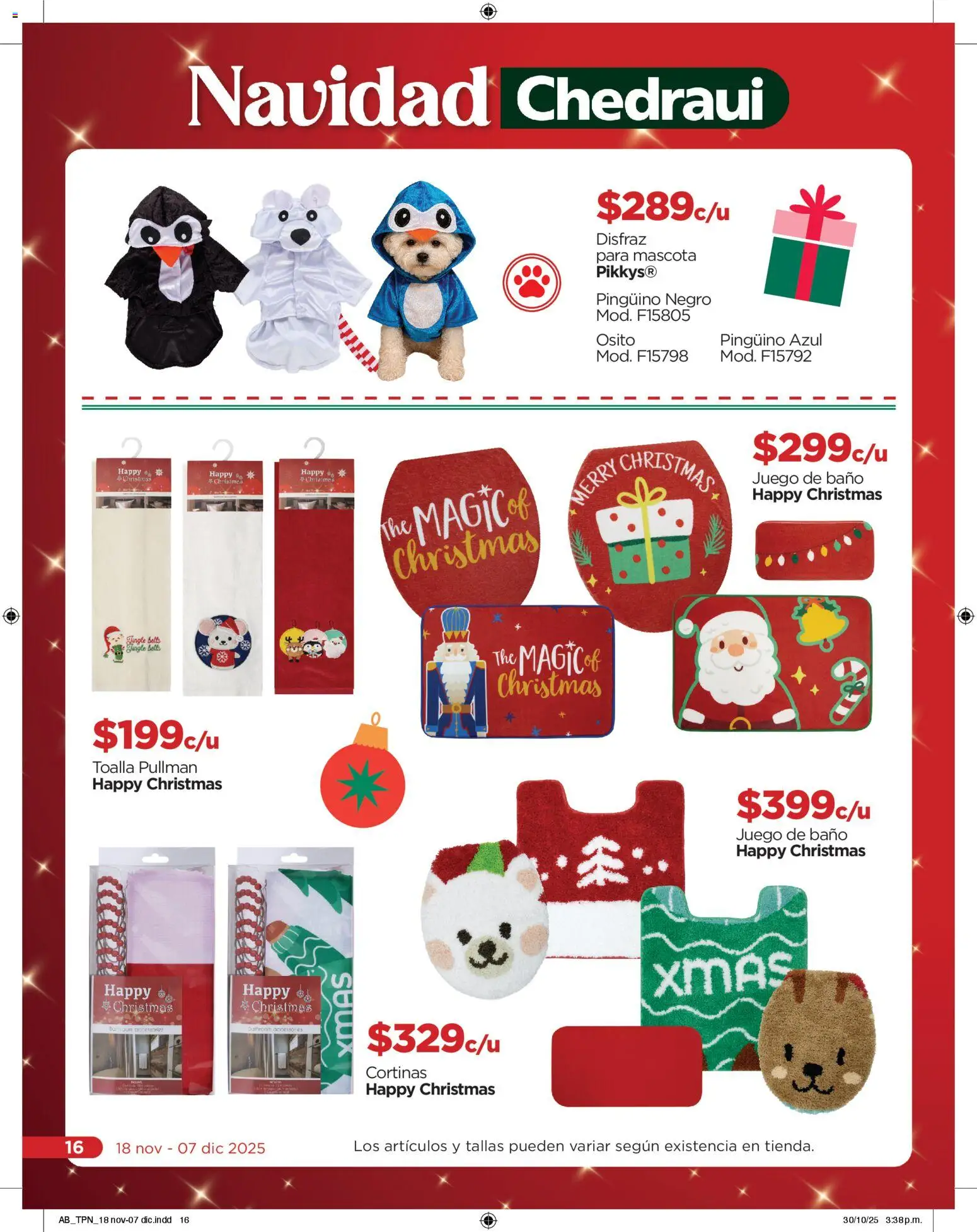 Nuevas ofertas de Chedraui válidas en toda la República Mexicana desde el 18.11.2025. ¡Encuentra las mejores ofertas en Chedraui folleto! | Página: 16 | Productos: Toalla, Juego, Cortinas, Baño
