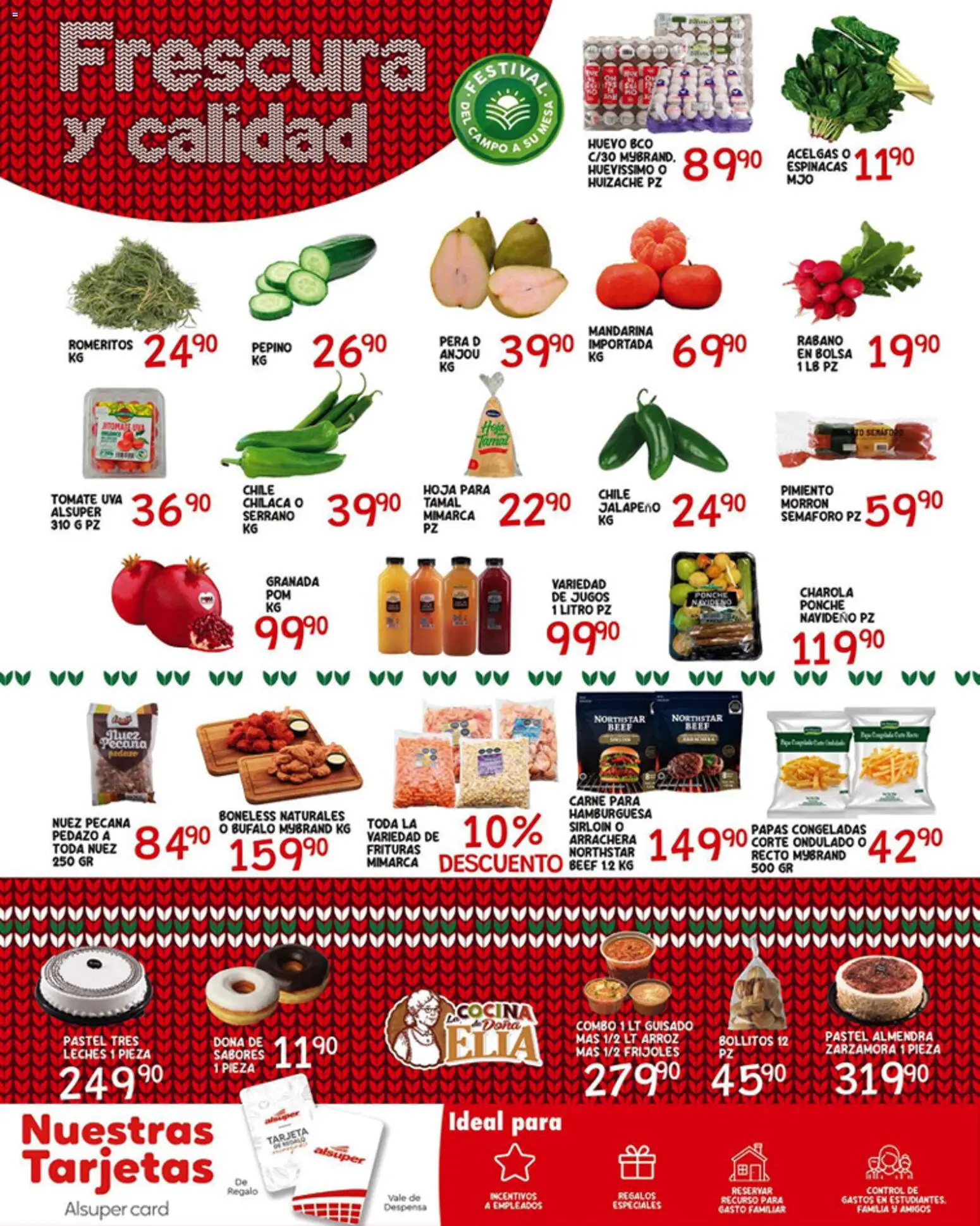 Nuevas ofertas de Alsuper válidas en toda la República Mexicana desde el 23.12.2025. ¡Encuentra las mejores ofertas en Alsuper folleto Zacatecas! | Página: 6 | Productos: Pimiento morrón, Rábano, Pastel, Despensa