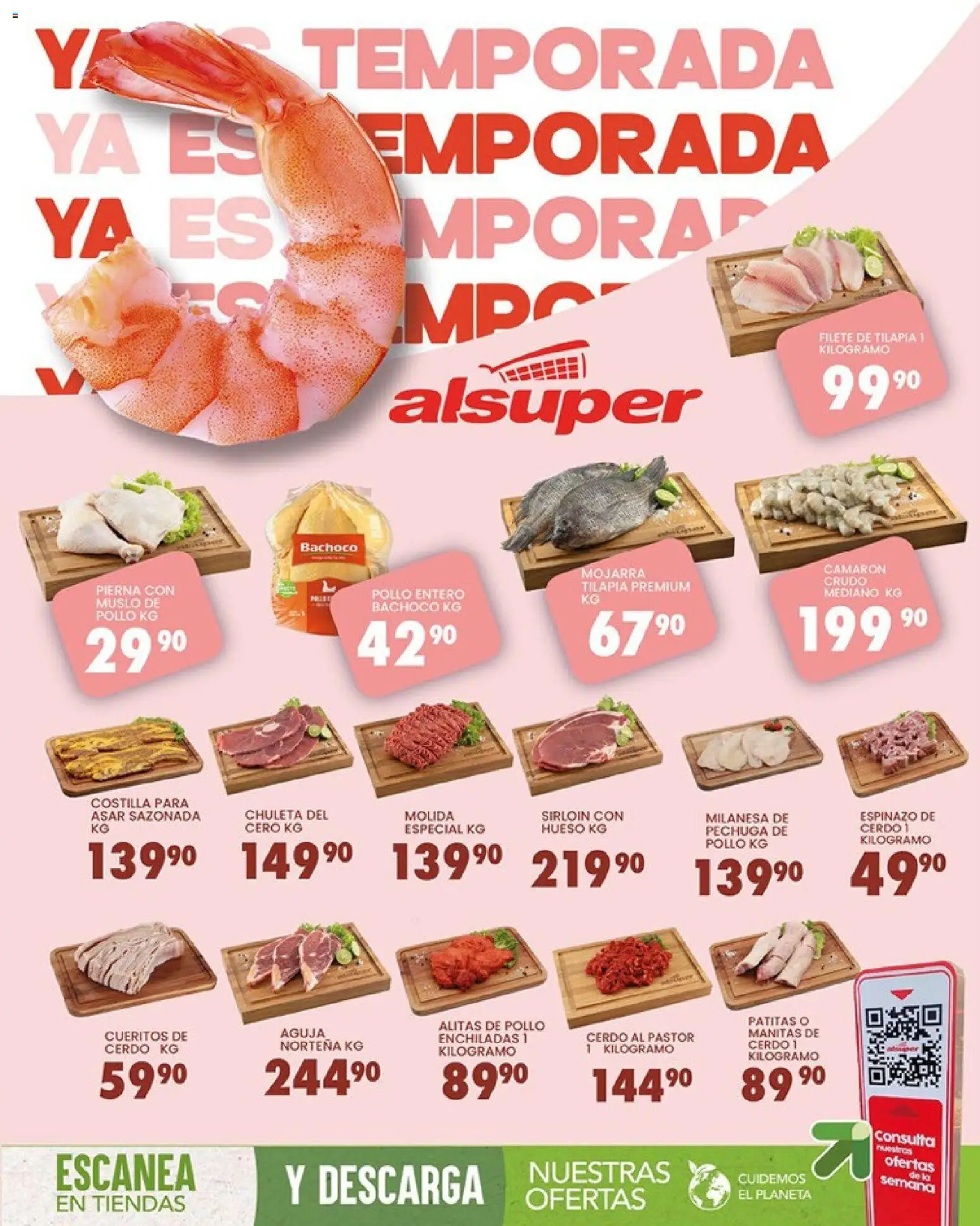 Nuevas ofertas de Alsuper válidas en toda la República Mexicana desde el 20.03.2026. ¡Encuentra las mejores ofertas en Alsuper folleto Calera! | Página: 8 | Productos: Pollo, Milanesa, Cerdo