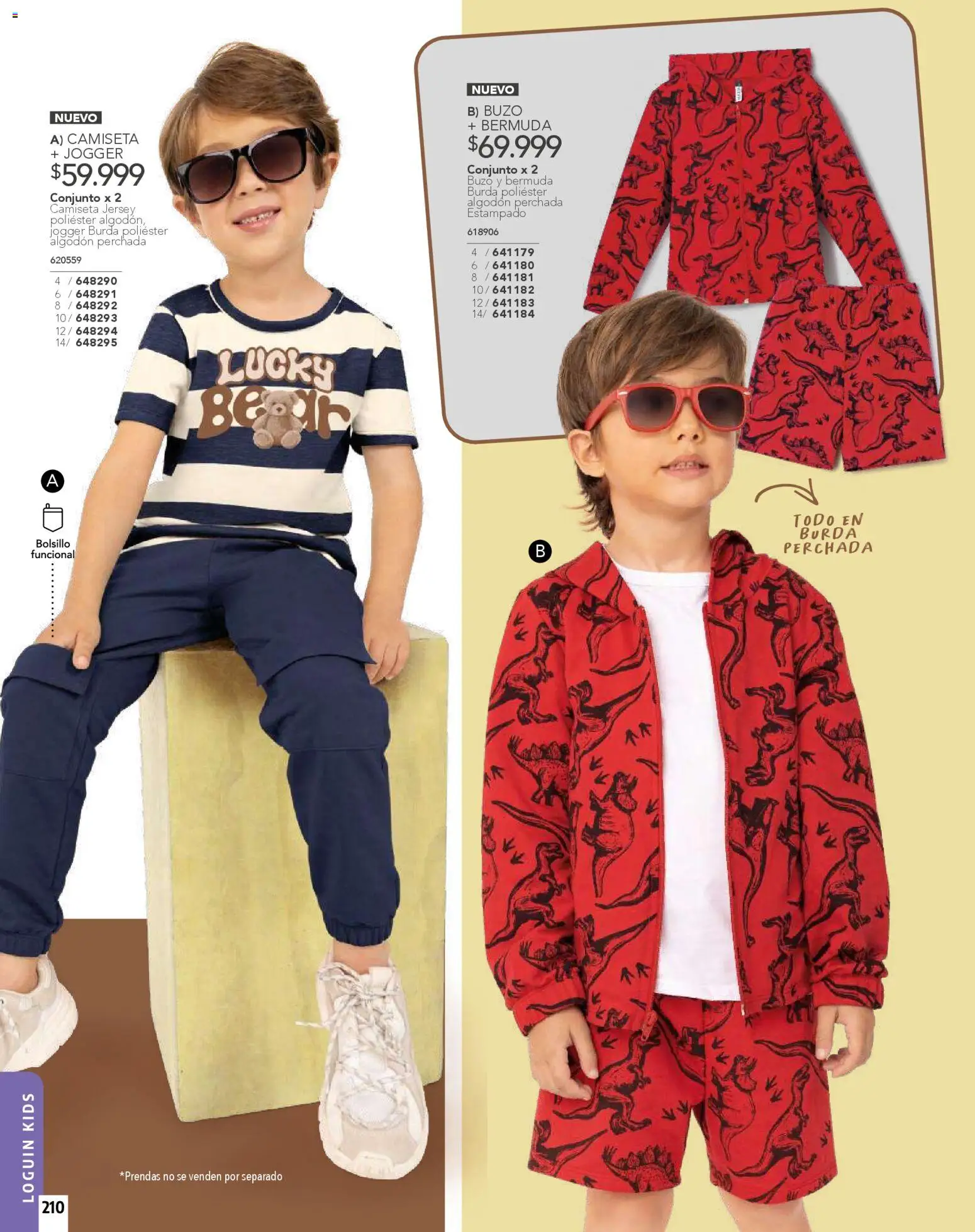 Pacifika revista - valida desde el 01.01.2026 | Página: 210 | Productos: Bermuda, Buzo, Camiseta, Conjunto