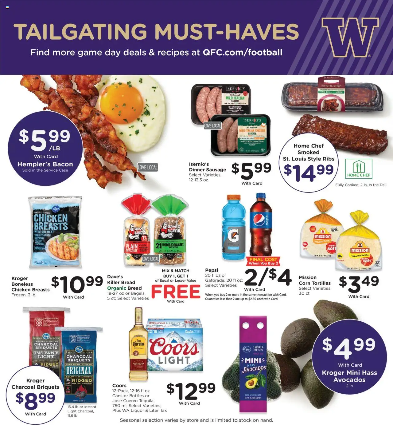 QFC Weekly Ad - valid from 15.10.2025 | Page: 5 | Products: Pipe, Corn, Bread, Sausage