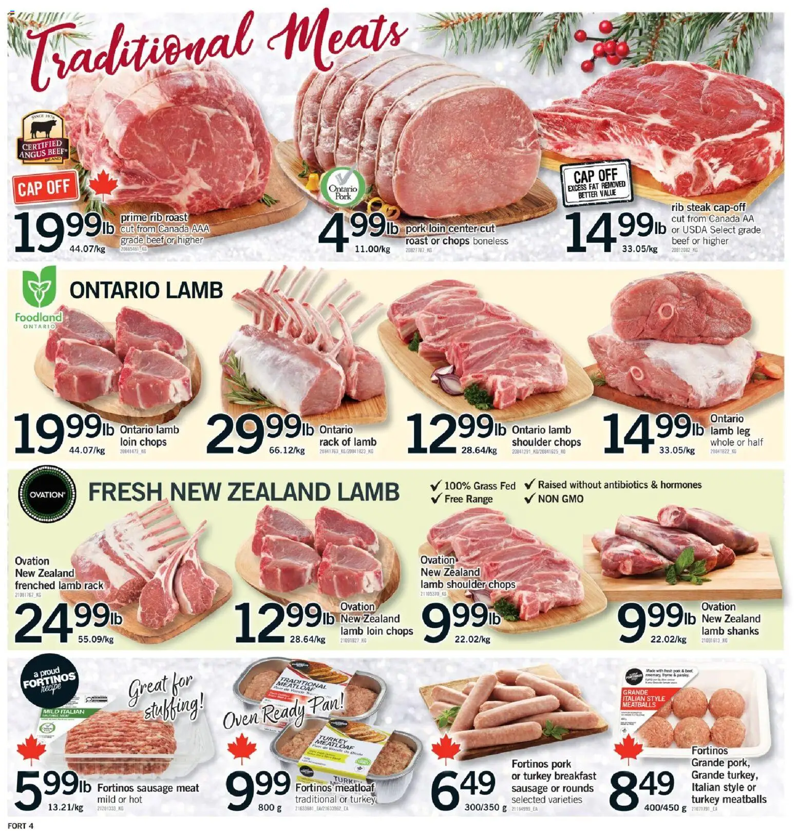 Fortinos flyer valid from 11.12.2025 | Page: 5 | Products: Cap, Turkey, Oven, Pork