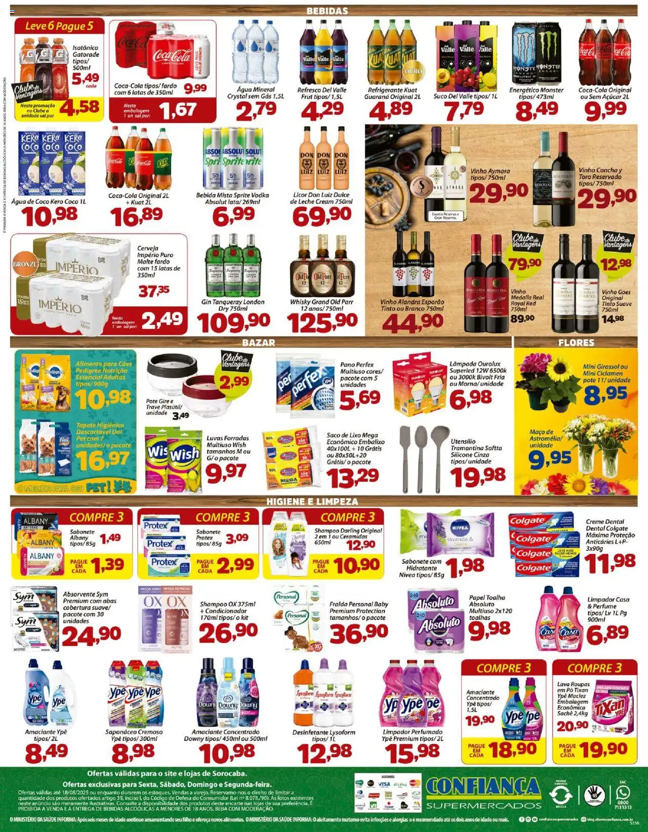 Confiança Folheto - válido de 15.08.2025 | Página: 4 | Produtos: Vodka, Bebida, Saponáceo, Absorvente