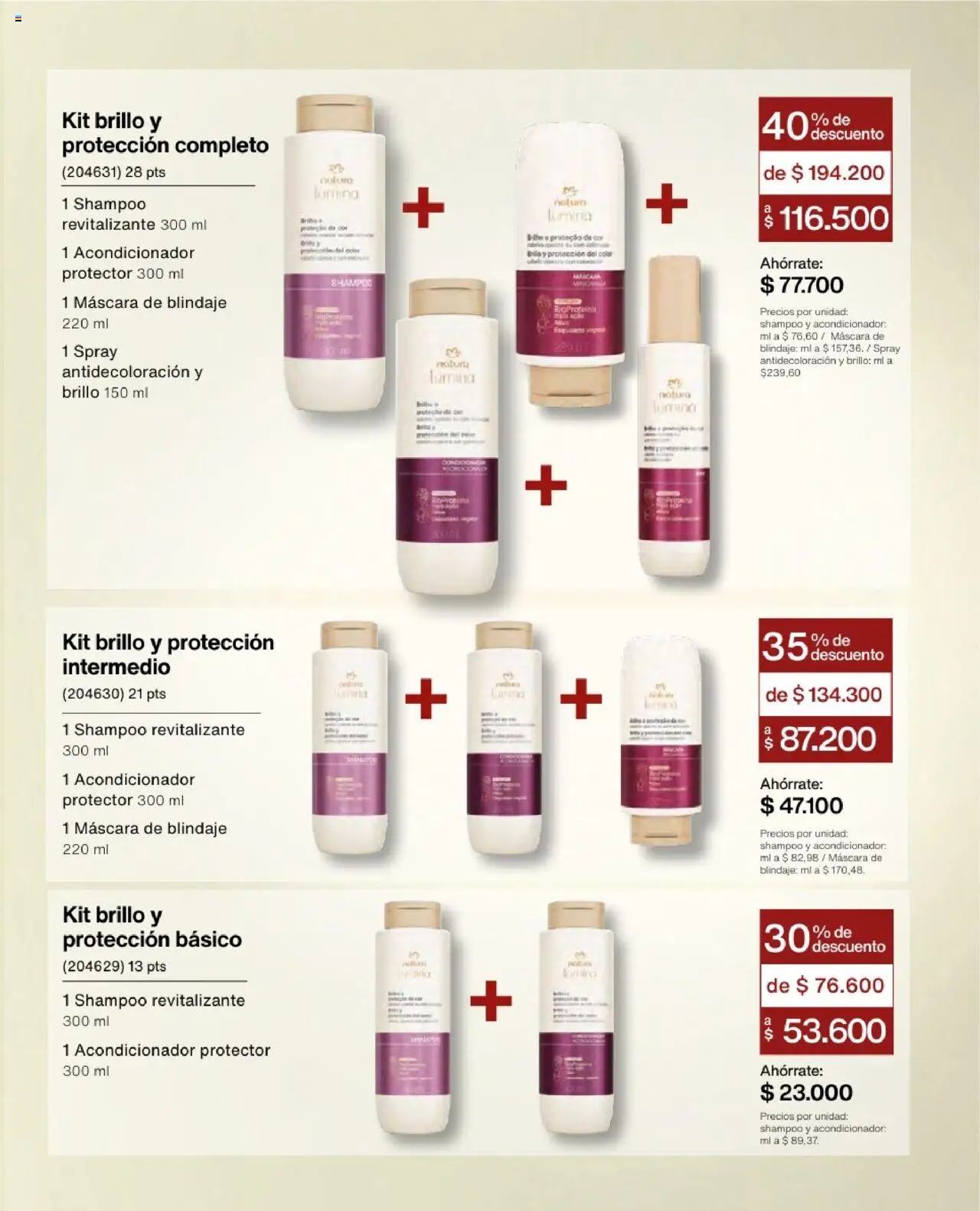 Natura revista - valida desde el 23.07.2025 | Página: 144 | Productos: Shampoo, Brillo, Máscara, Acondicionador