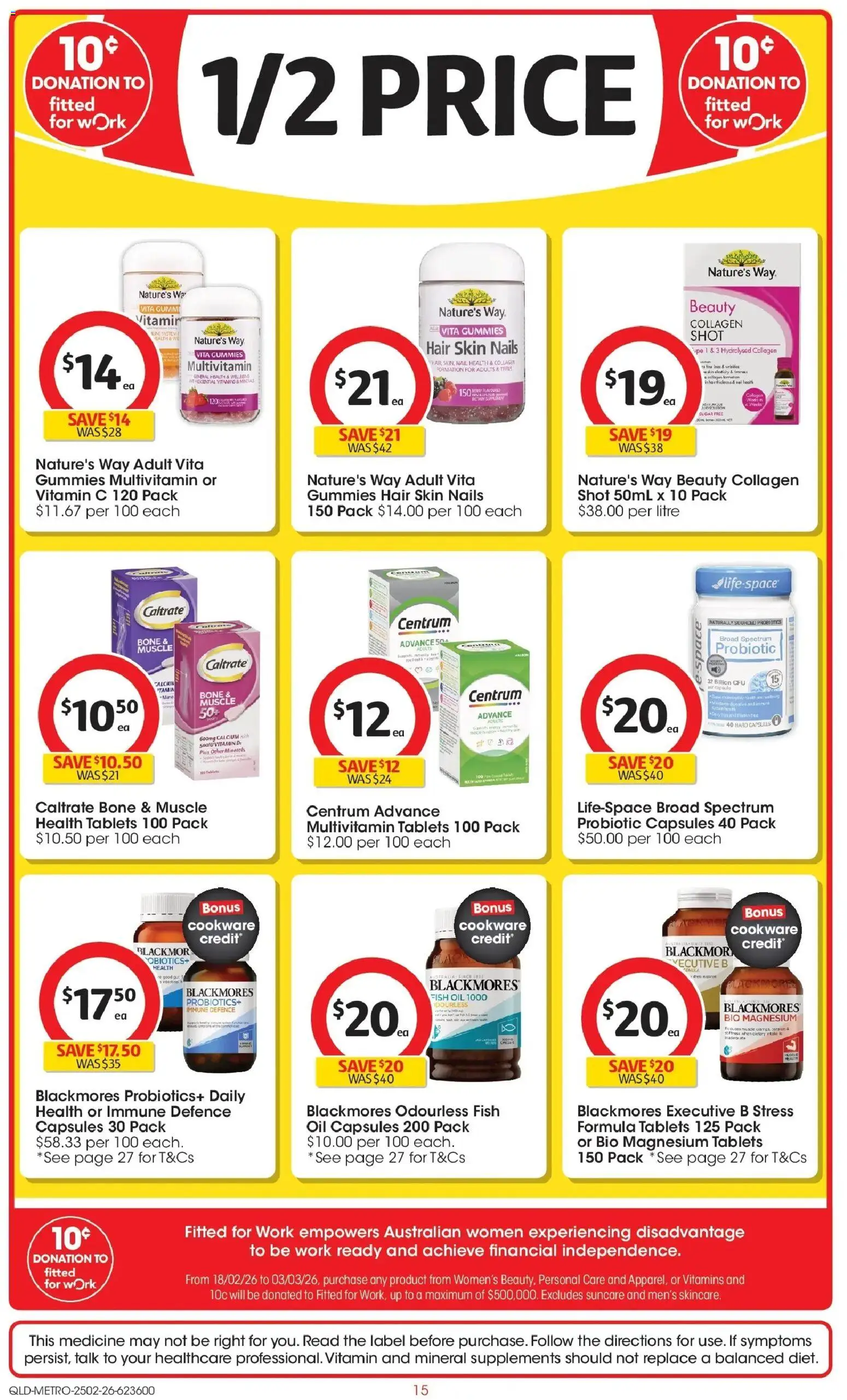 Coles catalogue - valid from 25.02.2026 | Page: 15 | Products: Oil, Fish, Multivitamin, Vitamin