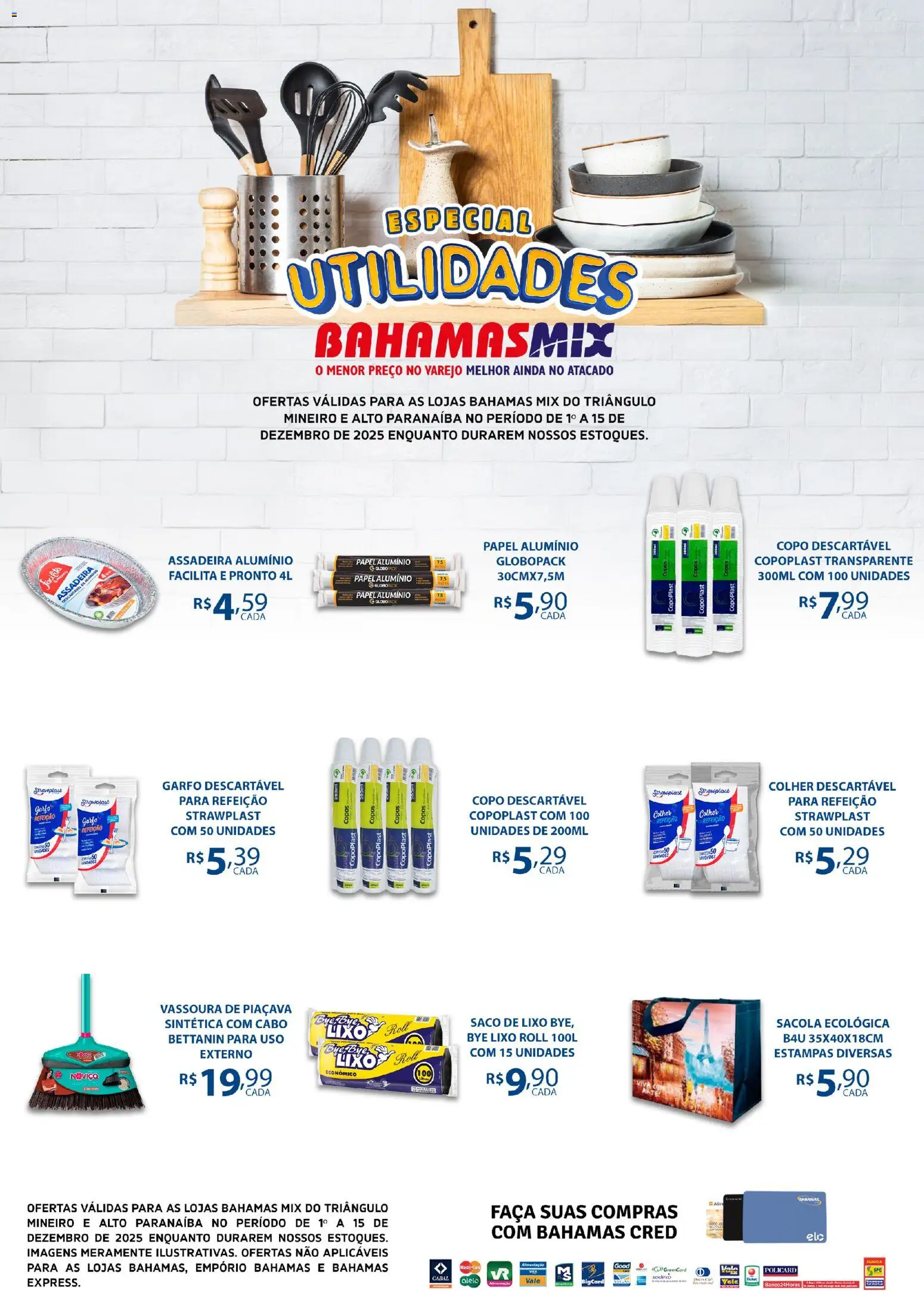 Bahamas Mix Folheto - válido de 01.12.2025 | Página: 2 | Produtos: Faca, Copos, Assadeira, Vassoura