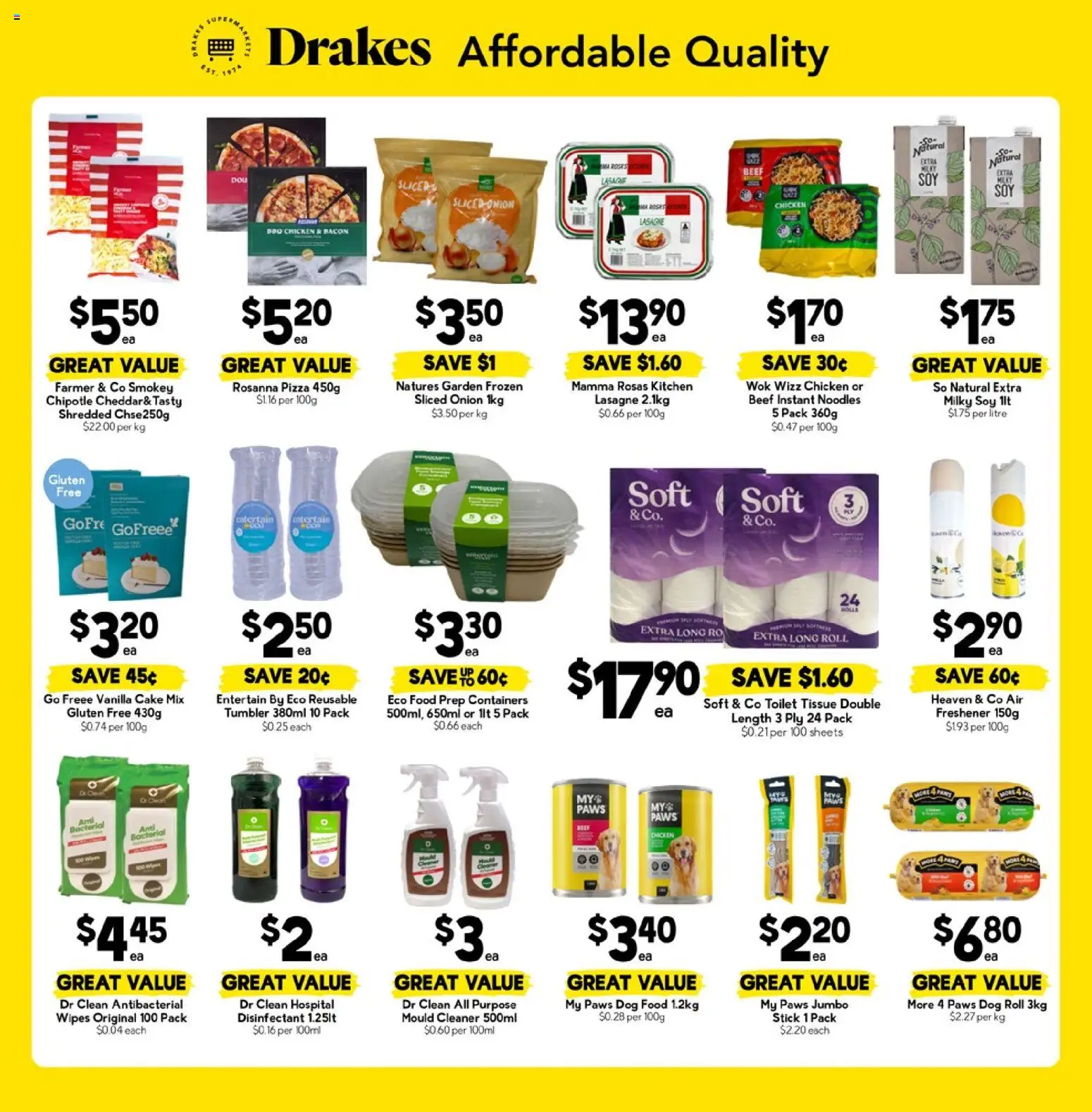 Drakes catalogue - valid from 25.03.2026 | Page: 14 | Products: Bacon, Cleaner, Pizza, Beef
