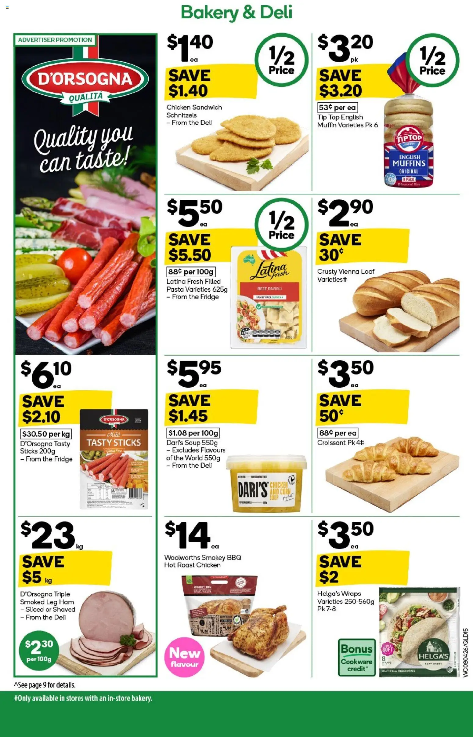 Woolworths catalogue - valid from 08.04.2026 | Page: 15 | Products: Ham, Beef, Cookware, Bakery