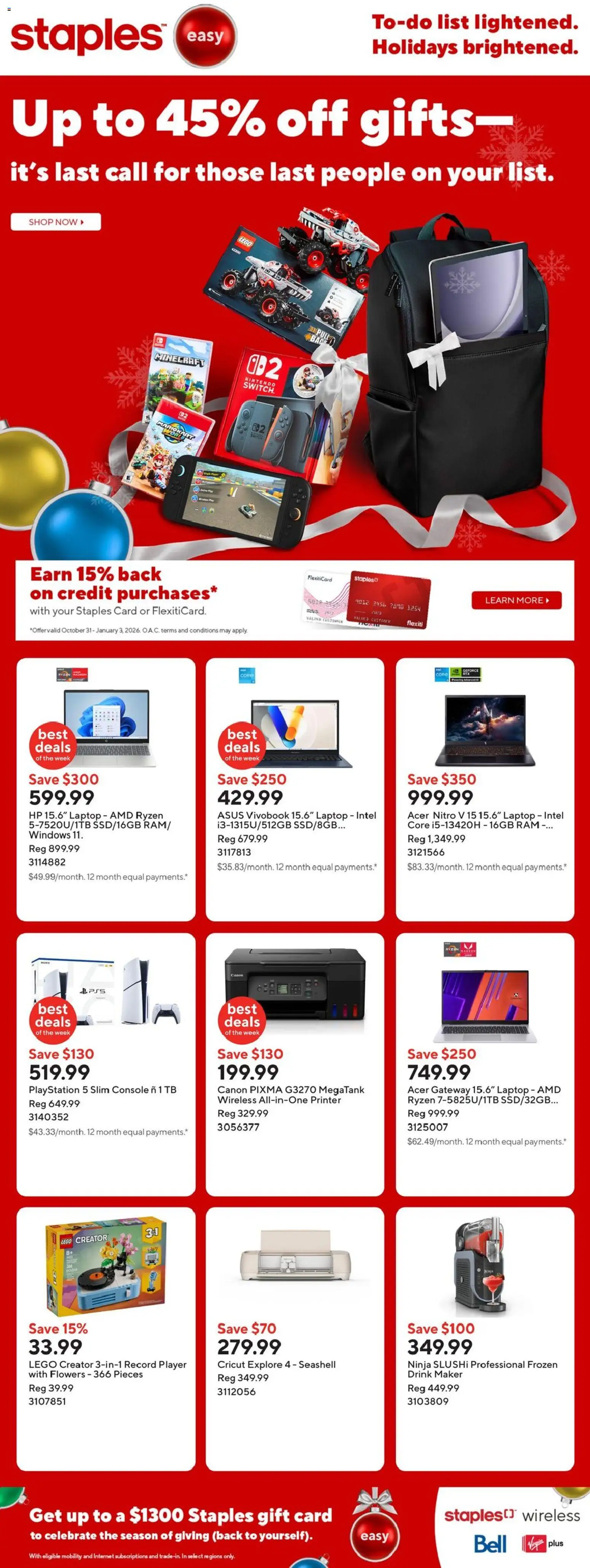 Staples flyer valid from 19.12.2025 | Page: 1