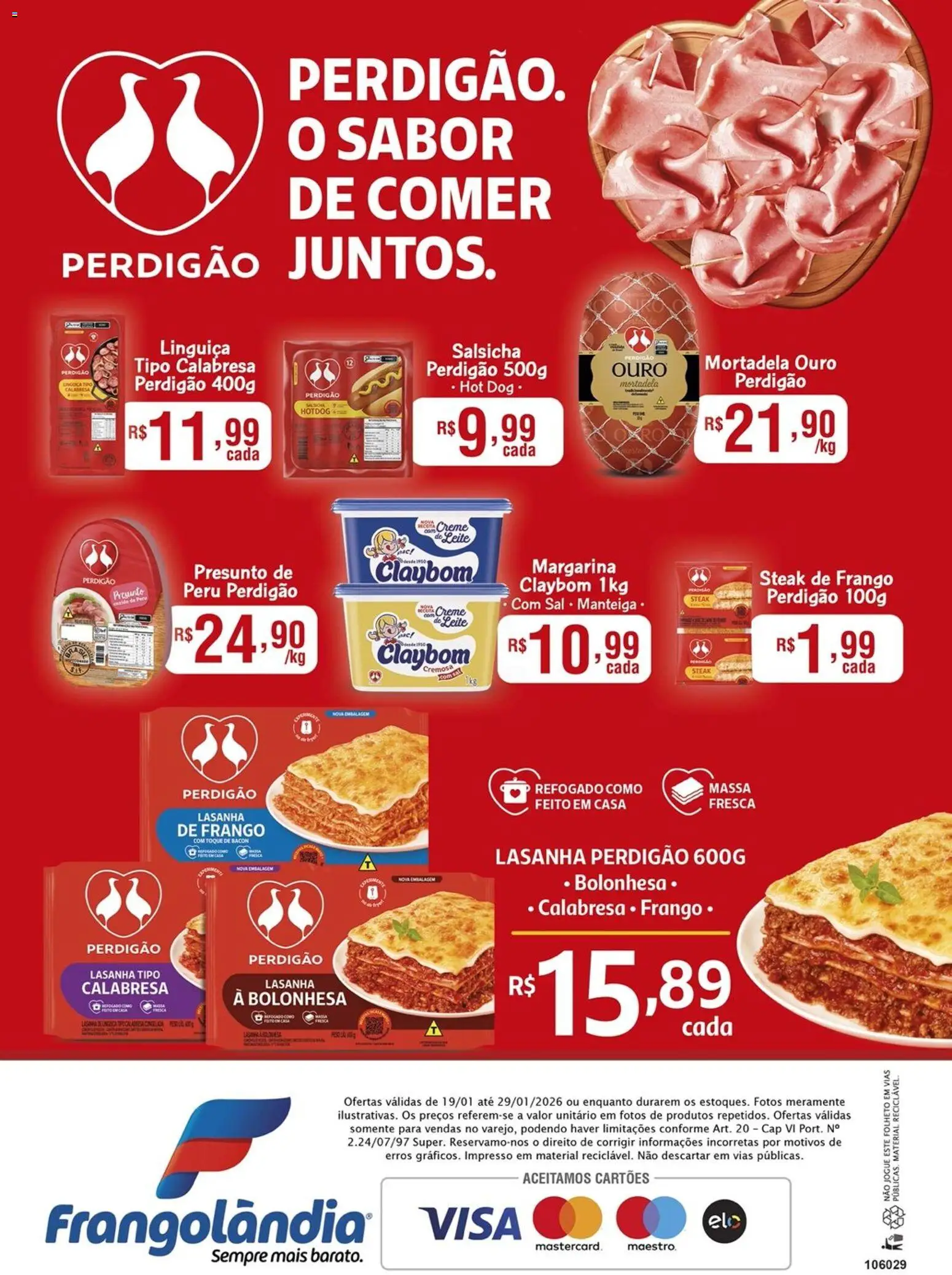 Frangolândia Folheto - válido de 19.01.2026 | Página: 4 | Produtos: Linguiça, Massa, Lasanha, Frango
