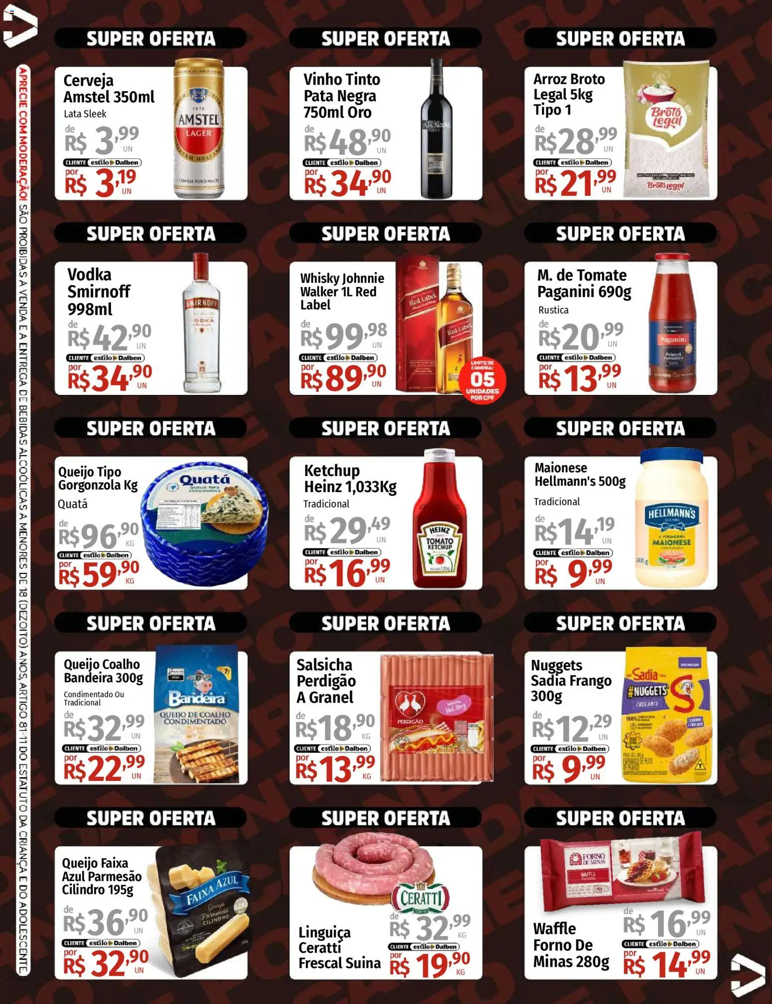 Supermercado Dalben Folheto - válido de 29.10.2025 | Página: 2 | Produtos: Whisky, Salsicha, Cerveja, Ketchup