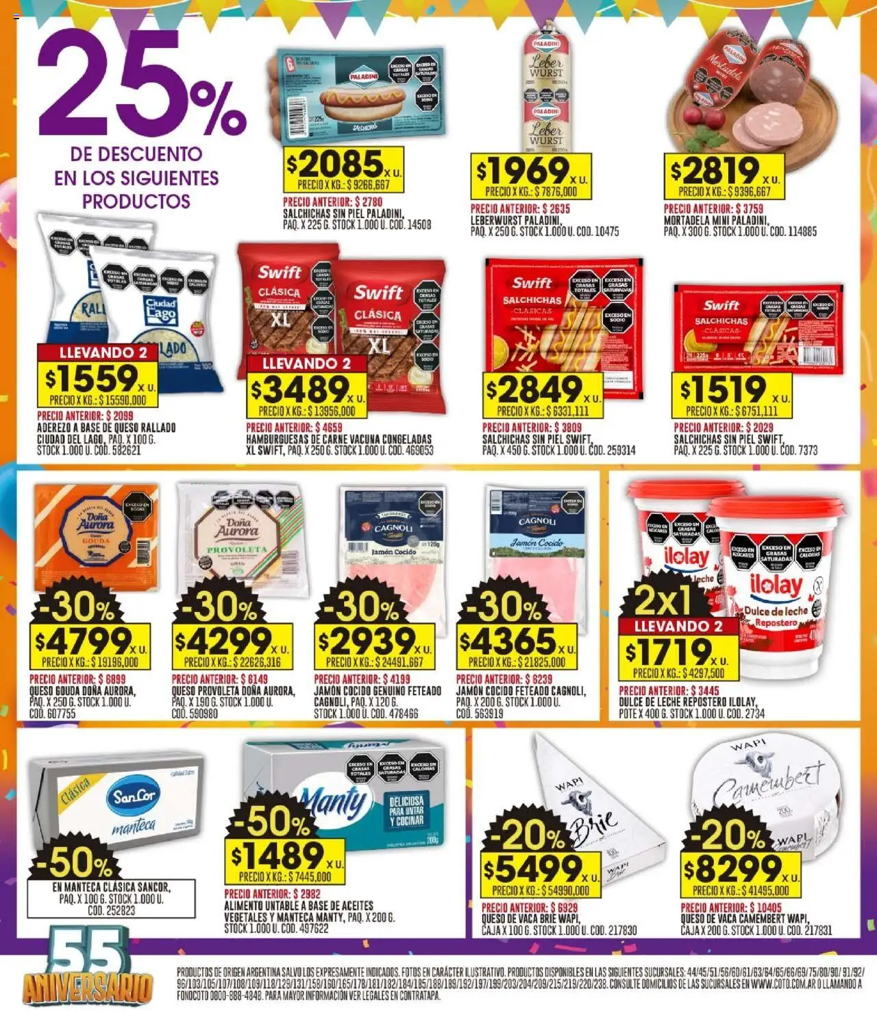 Coto - Ofertas │ válido desde el 13.10.2025 | Página: 8 | Productos: Jamón cocido, Mortadela, Aderezo, Leche