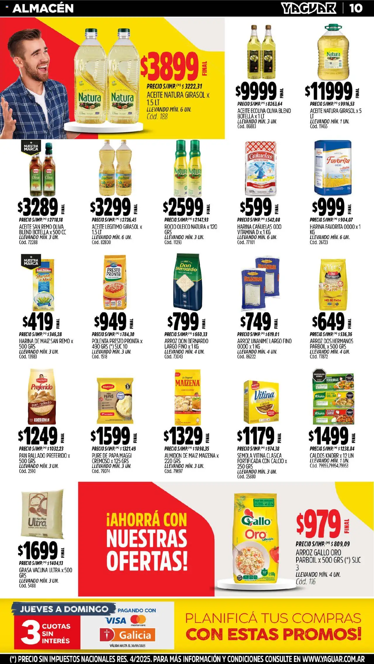 Yaguar - General Roca │ válido desde el 08.09.2025 | Página: 12 | Productos: Aceite, Polenta, Oliva, Pan rallado