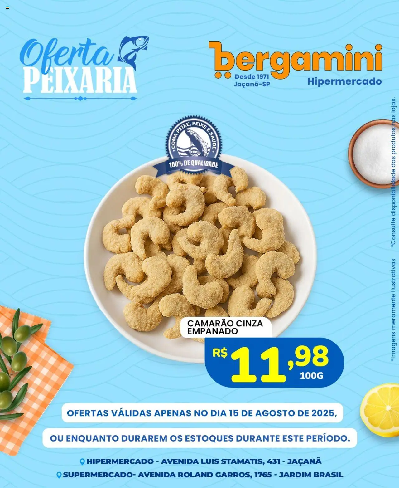 Supermercado Bergamini Folheto - válido de 15.08.2025 | Página: 4 | Produtos: Camarão