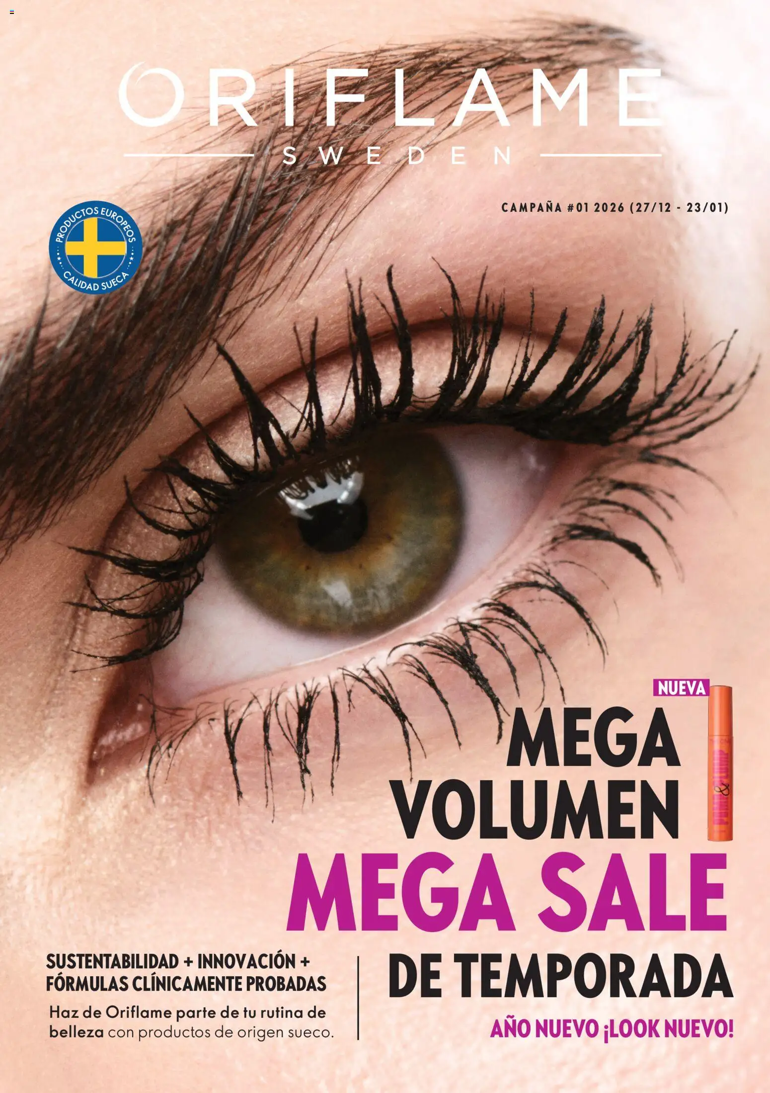 Nuevas ofertas de Oriflame válidas en toda la República Mexicana desde el 27.12.2025. ¡Encuentra las mejores ofertas en Oriflame campaña 1 2026! | Página: 1 | Productos: Campana