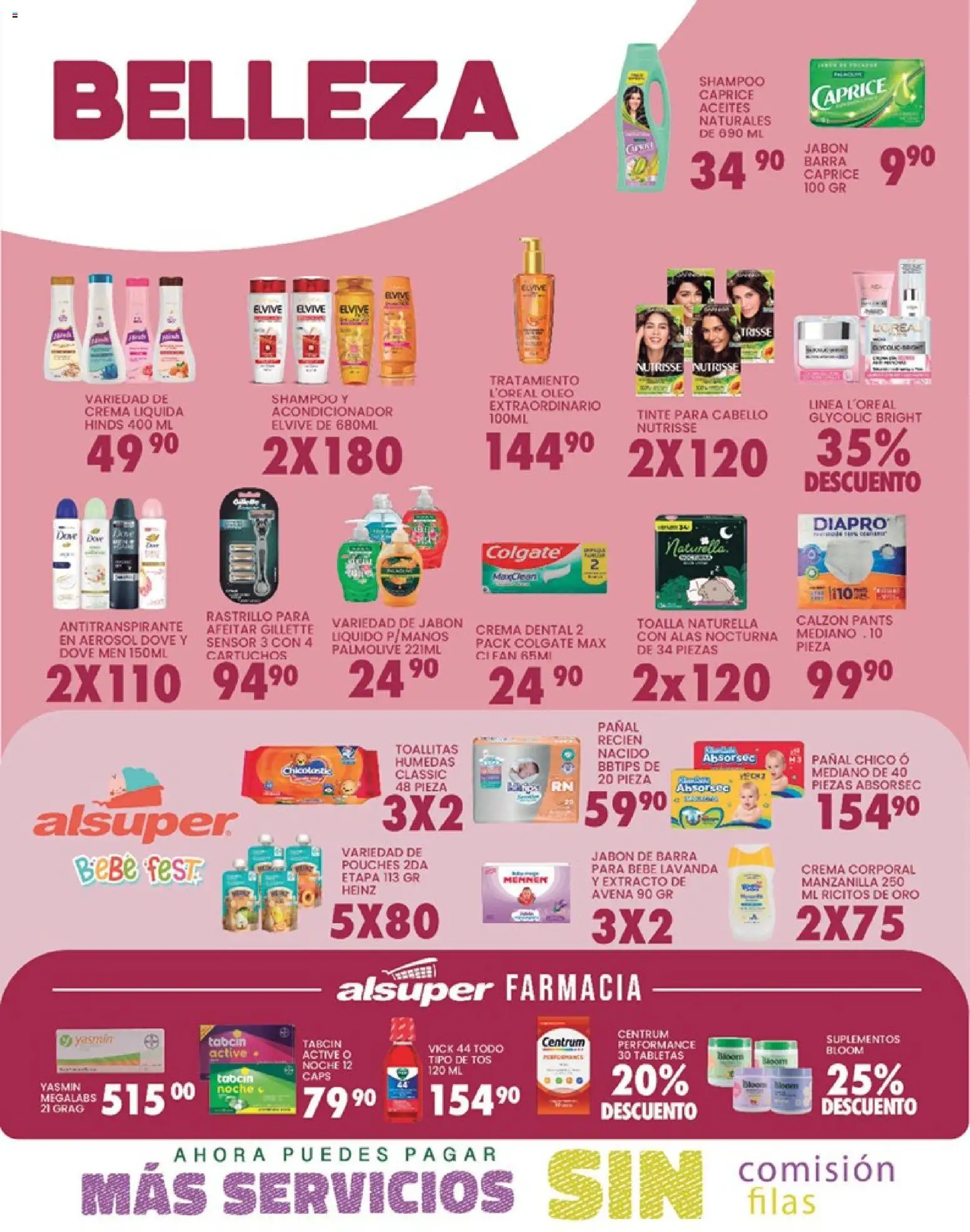 Nuevas ofertas de Alsuper válidas en toda la República Mexicana desde el 20.02.2026. ¡Encuentra las mejores ofertas en Alsuper folleto! | Página: 4 | Productos: Rastrillo, Toalla, Body, Pants