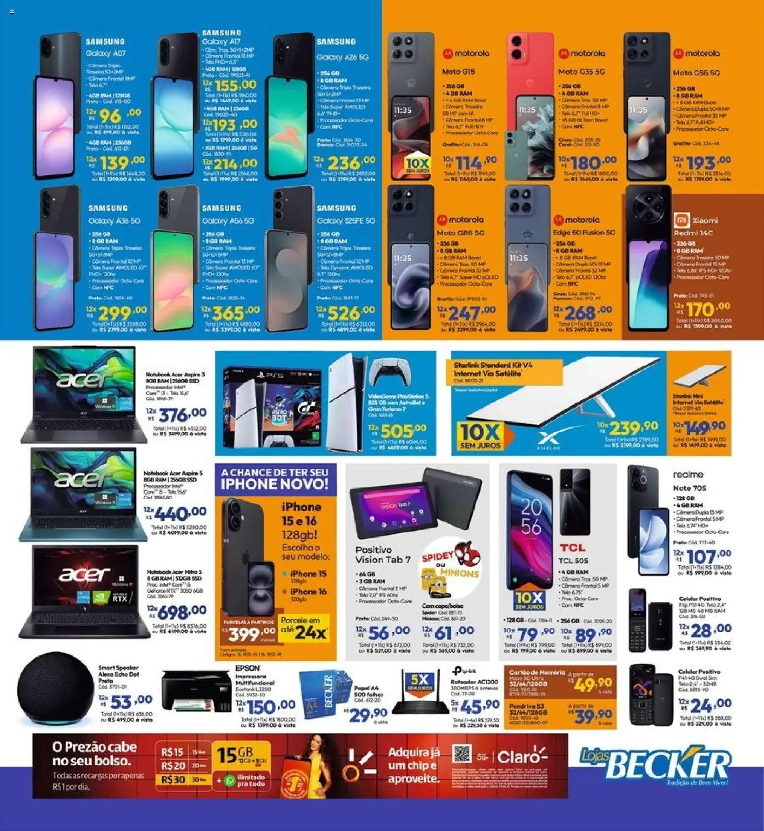 Lojas Becker Folheto - válido de 01.02.2026 | Página: 5 | Produtos: Celular, Processador, Tela, Câmera