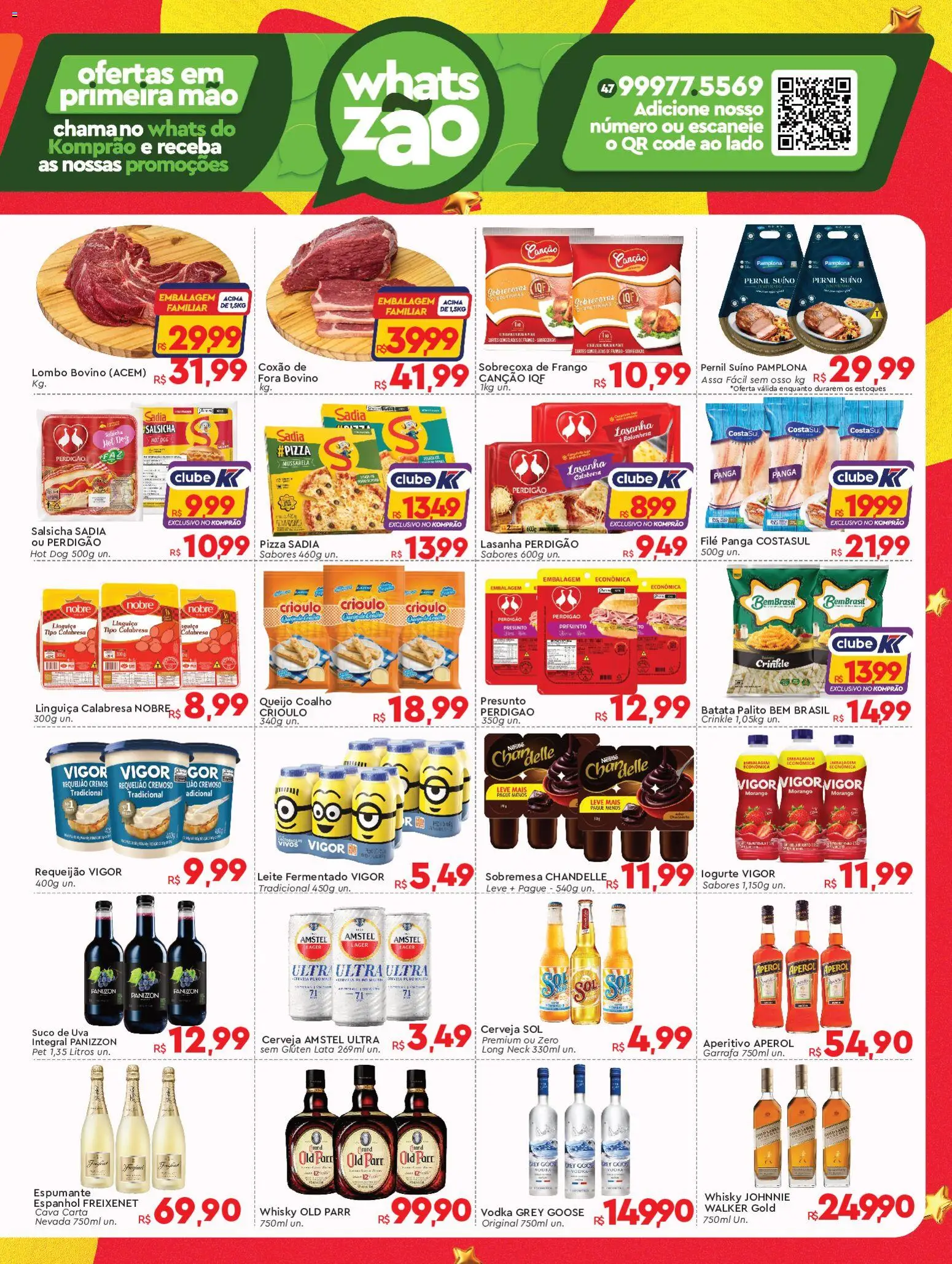 Komprao Atacadista Folheto - válido de 26.12.2025 | Página: 3 | Produtos: Salsicha, Leite, Suco, Frango