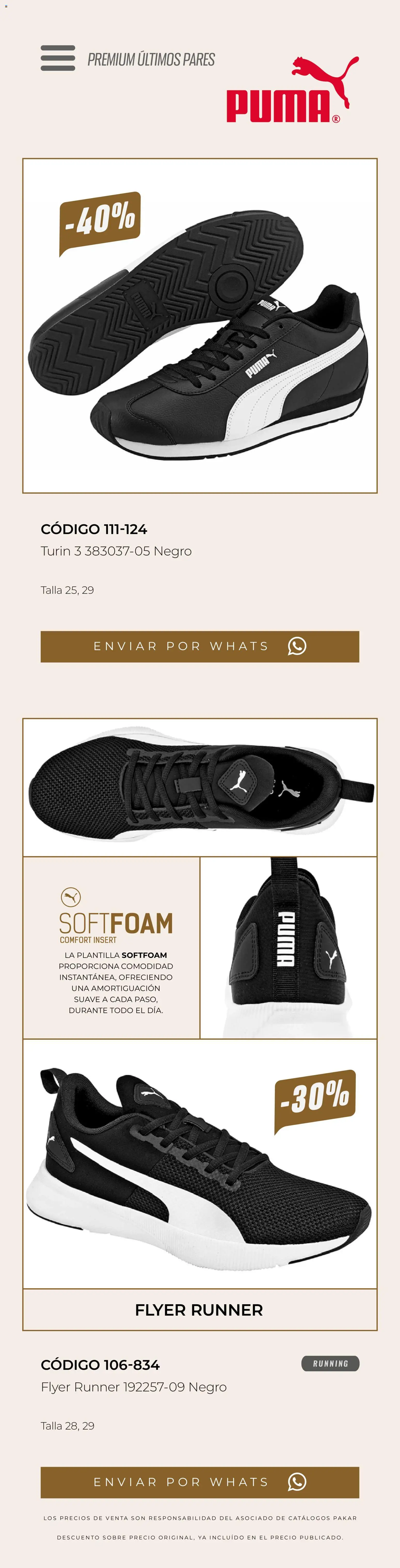 Nuevas ofertas de SC Pakar válidas en toda la República Mexicana desde el 13.03.2026. ¡Encuentra las mejores ofertas en SC Pakar catálogo Últimos pares premium ! | Página: 69 | Productos: Sobre