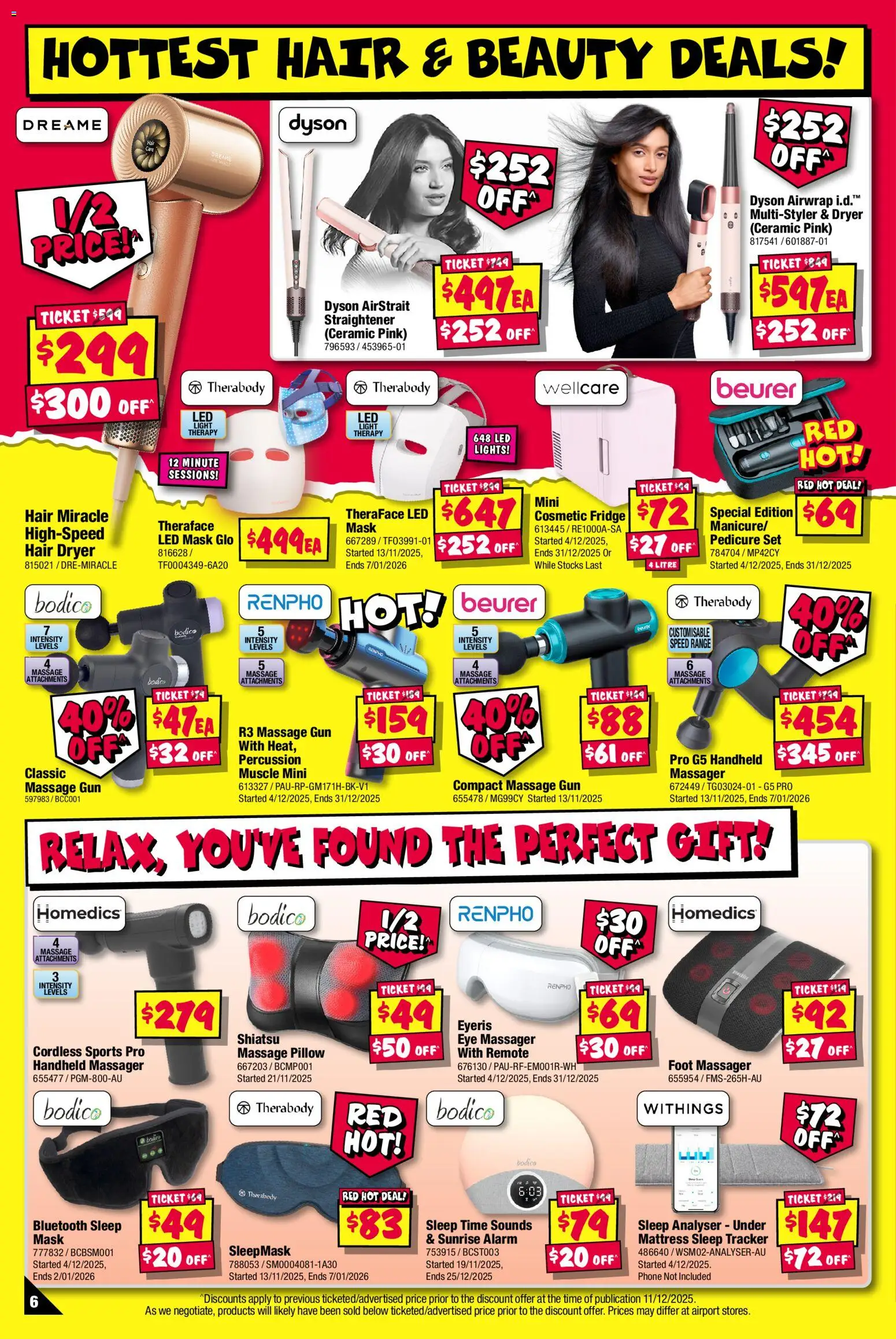 JB Hi-Fi catalogue - valid from 18.12.2025 | Page: 6 | Products: Light, Pedicure, Hair dryer, Mattress