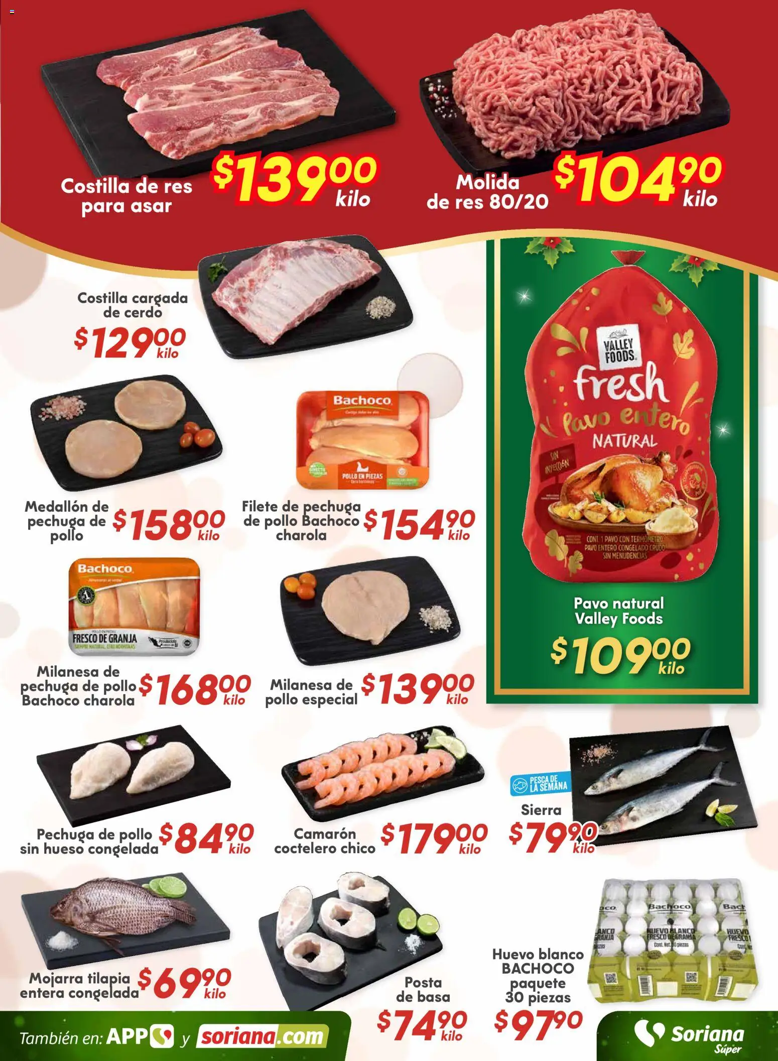 Nuevas ofertas de Soriana válidas en toda la República Mexicana desde el 21.11.2025. ¡Encuentra las mejores ofertas en Soriana - Fin de Semana Súper: Tijuana, Mexicali, Ensenada, San Luis Río Colorado y Tecate! | Página: 3 | Productos: Milanesa, Huevo, Res, Sierra