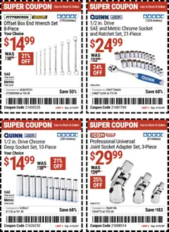 Preview of Harbor Freight weekly ads valid from 23.03.2026 | Page: 8 | Products: Socket, Wrench, Ratchet, Adapter