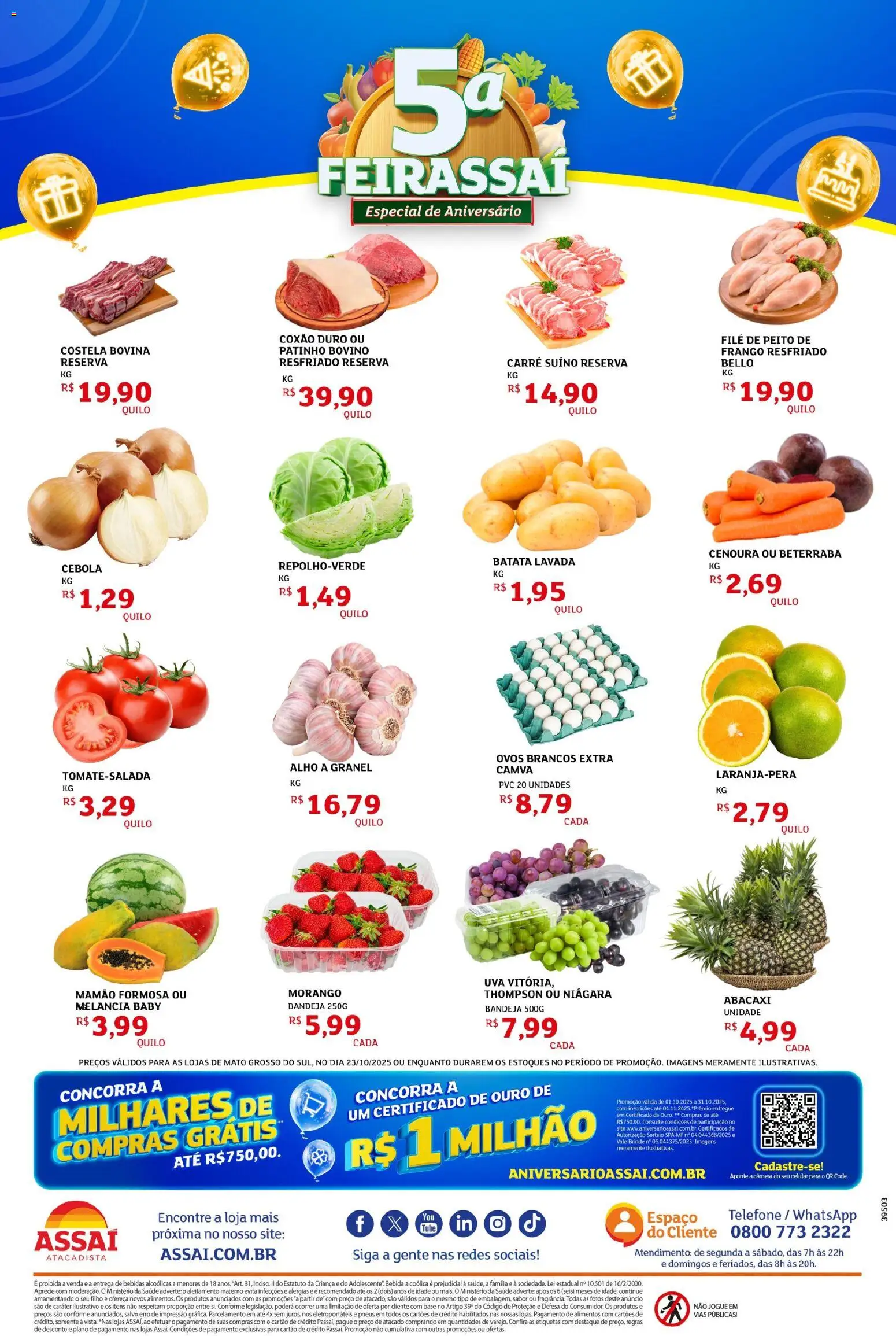 Assaí Atacadista Folheto - válido de 05.11.2025 | Página: 2 | Produtos: Abacaxi, Bebida, Batata, Telefone