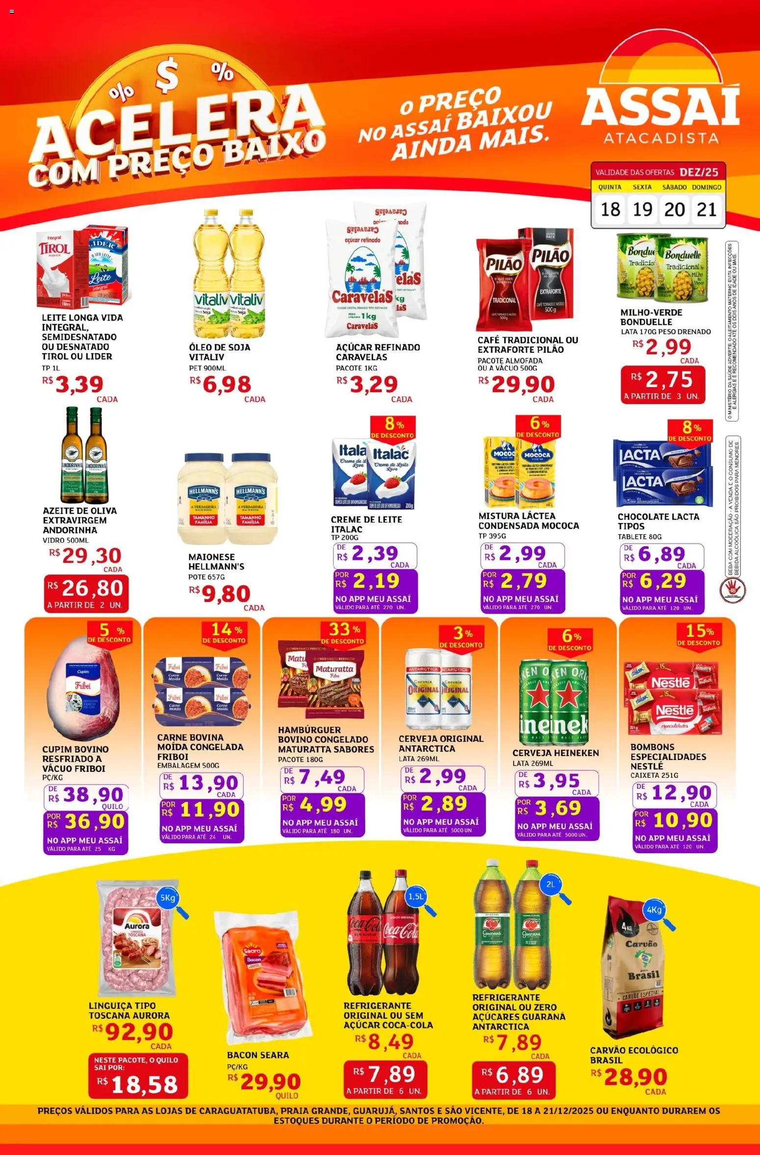 Assaí Atacadista Folheto - válido de 18.12.2025 | Página: 1 | Produtos: Óleo, Carne, Azeite, Soja