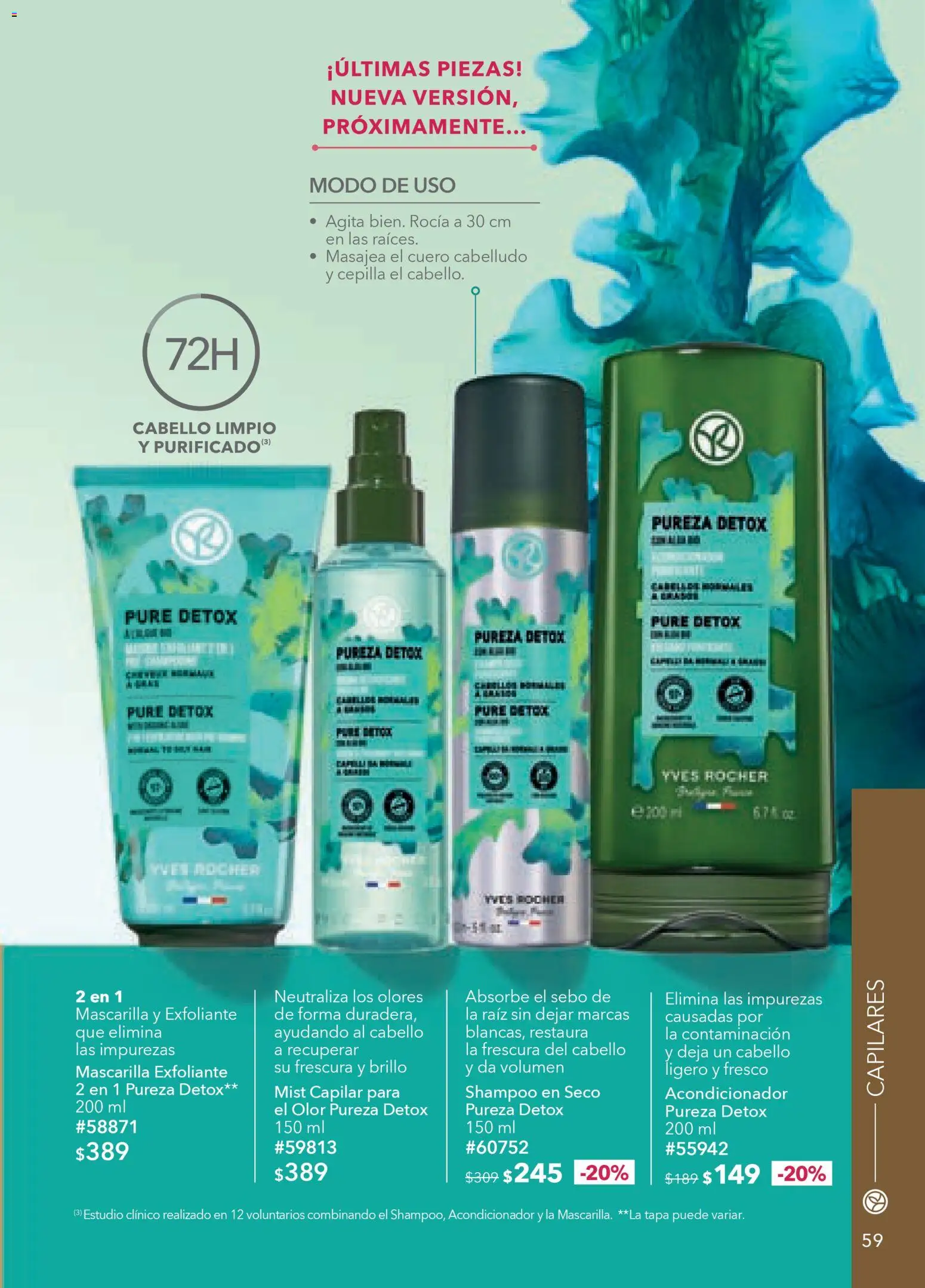 Nuevas ofertas de Yves Rocher válidas en toda la República Mexicana desde el 24.03.2026. ¡Encuentra las mejores ofertas en Yves Rocher campaña 5 2026! | Página: 61 | Productos: Brillo, Mascarilla, Acondicionador