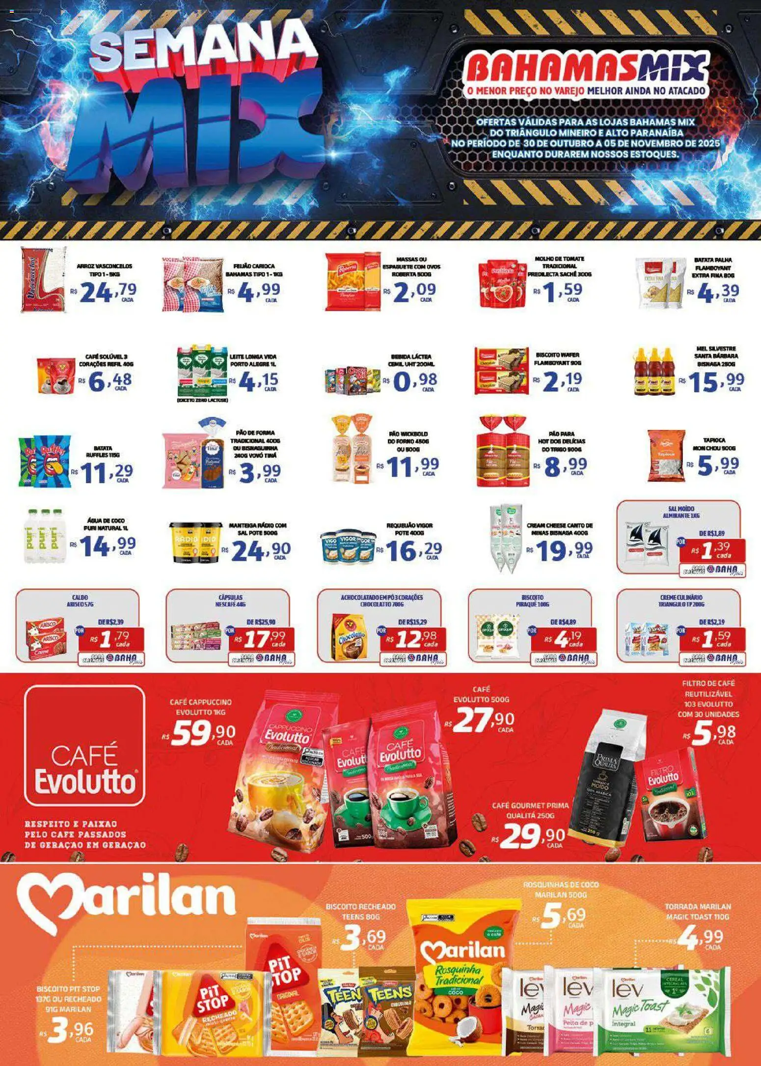 Bahamas Mix Folheto - válido de 03.11.2025 | Página: 1 | Produtos: Forno, Feijão, Chocolate, Mel