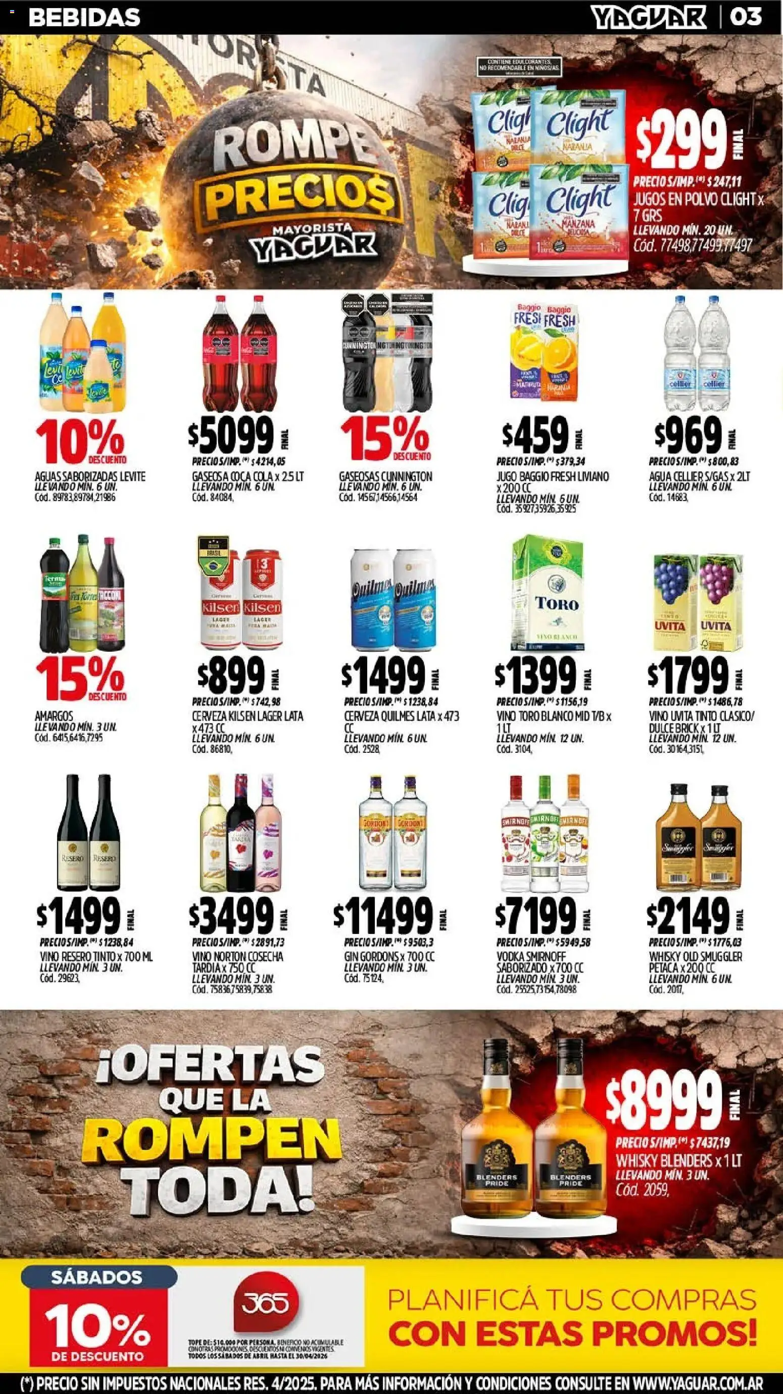 Yaguar - Oferta Semanal San Juan │ válido desde el 06.04.2026 | Página: 3 | Productos: Vodka, Polvo, Agua, Jugo