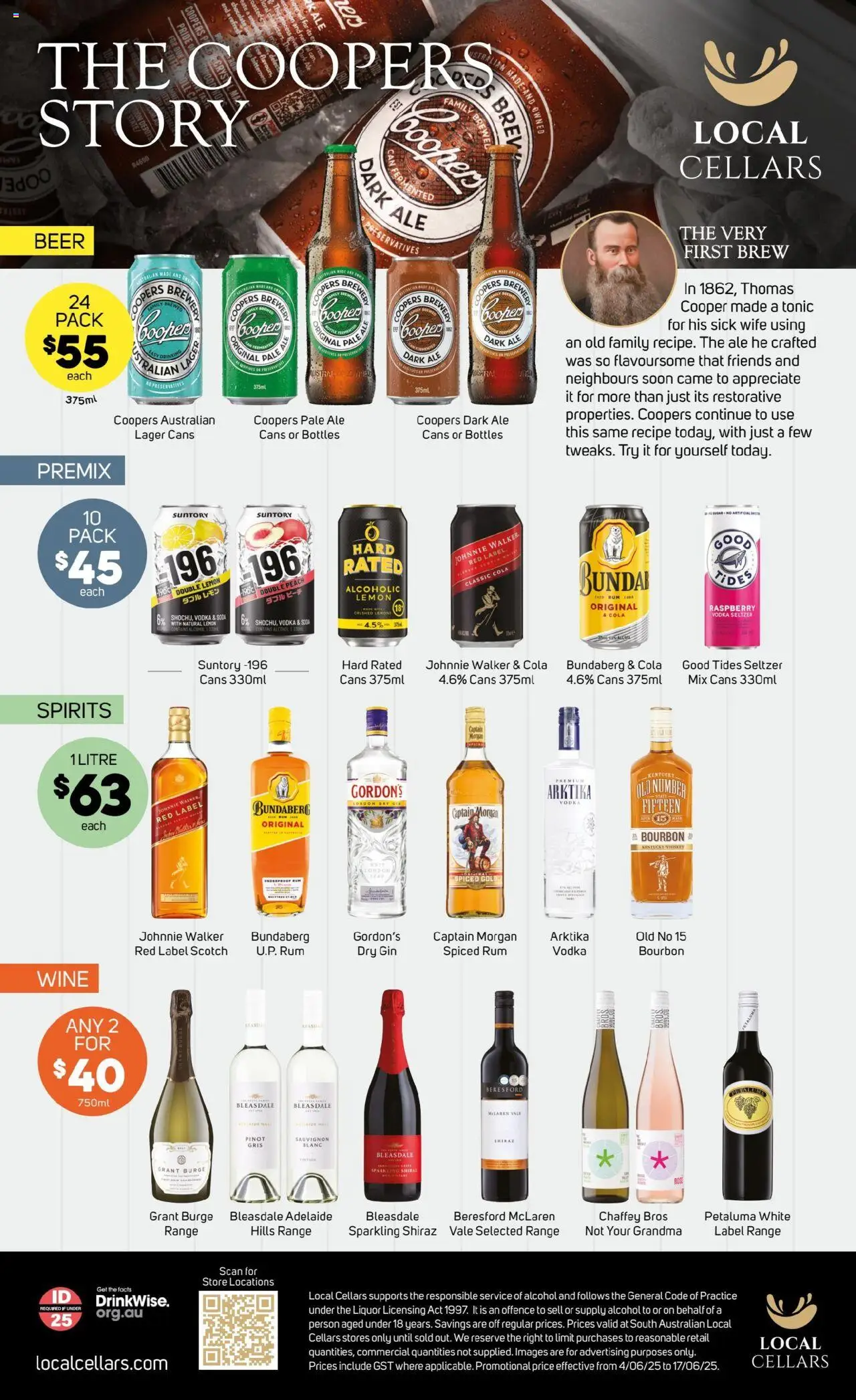 Foodland catalogue - valid from 11.06.2025 | Page: 35 | Products: Wine, Beer, Lemon, Peach