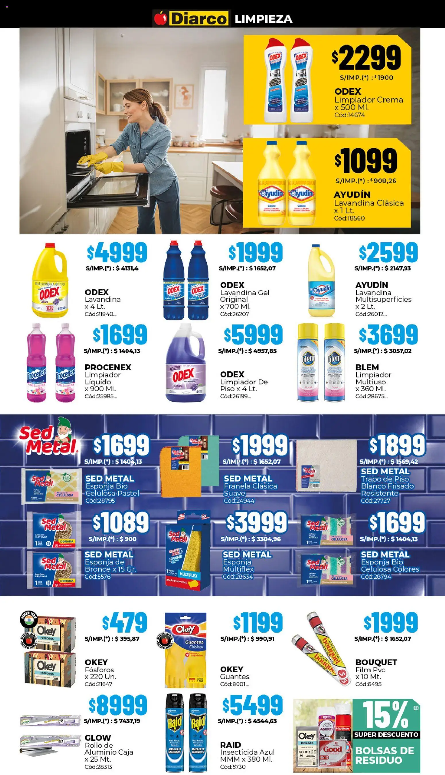 Diarco - Ofertas  │ válido desde el 24.11.2025 | Página: 19 | Productos: Trapo de piso, Lavandina, Insecticida, Limpiador