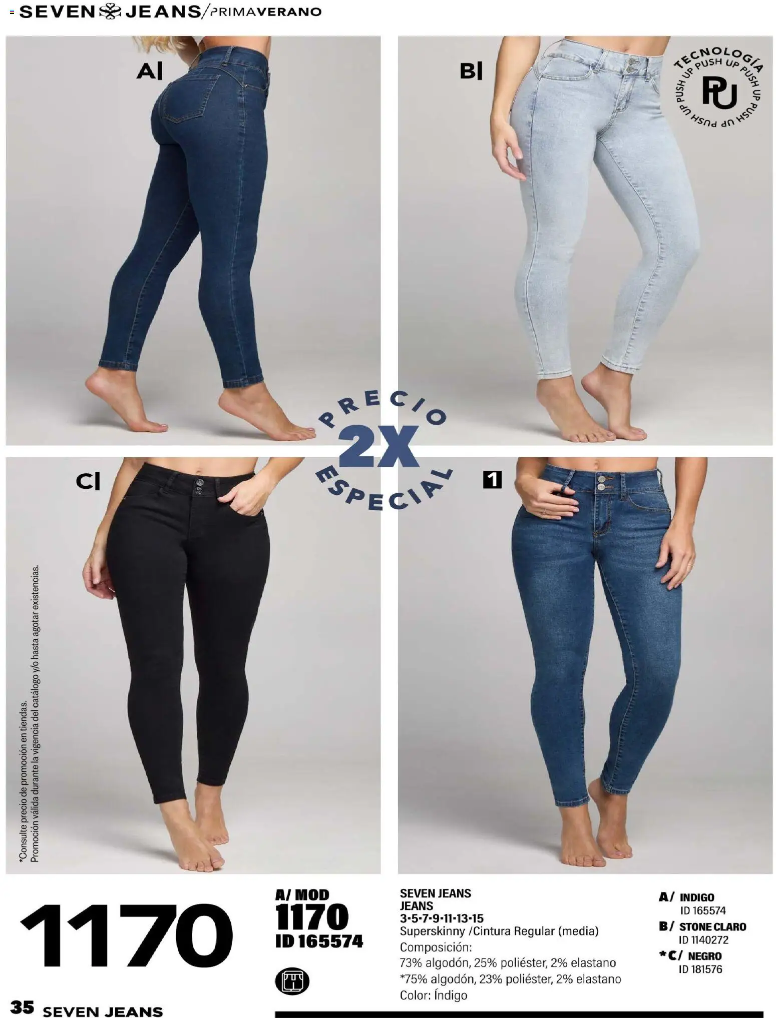 Nuevas ofertas de Price Shoes válidas en toda la República Mexicana desde el 09.02.2026. ¡Encuentra las mejores ofertas en Price Shoes catálogo Seven Jeans Denim! | Página: 35