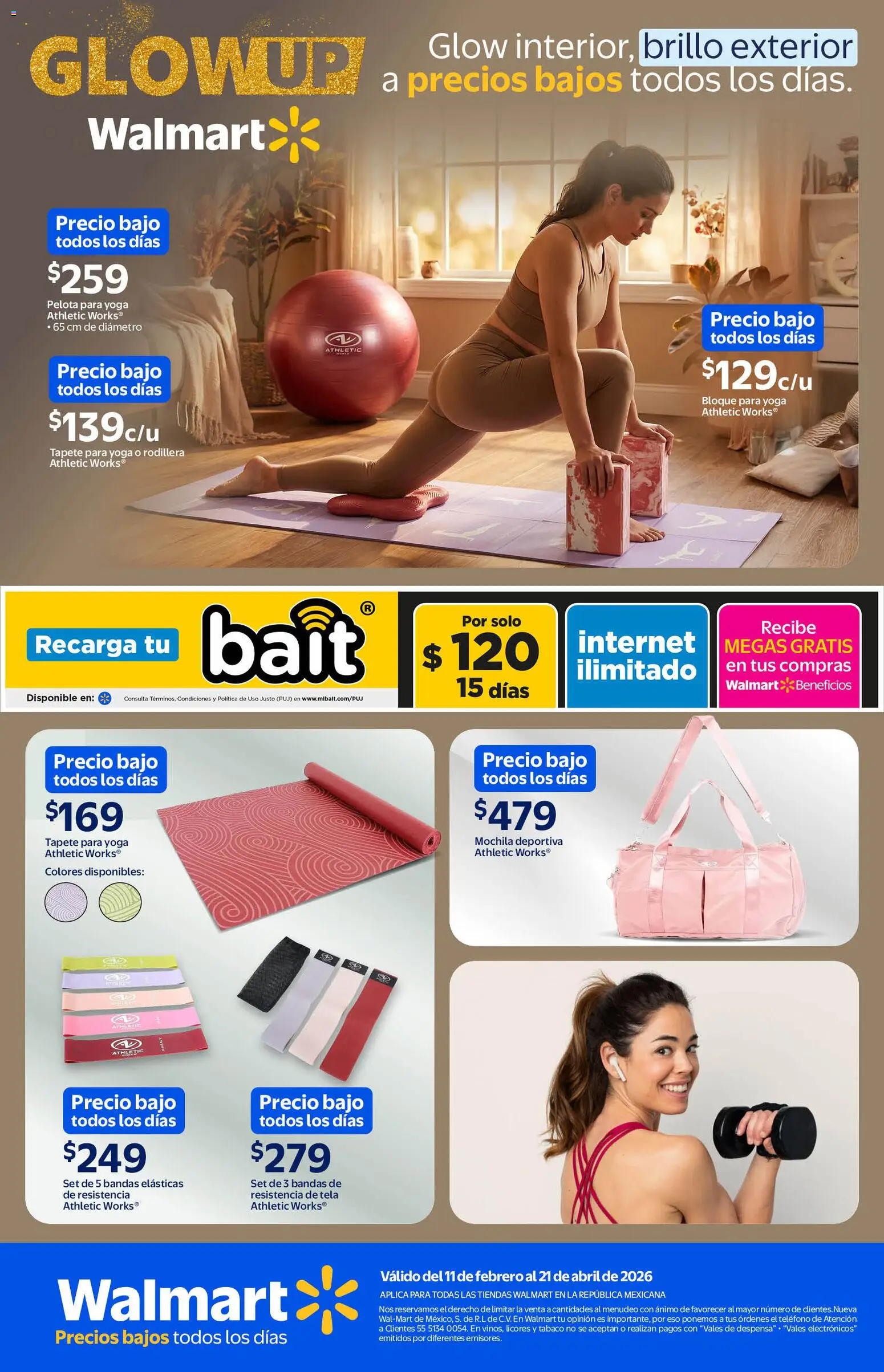 Nuevas ofertas de Walmart válidas en toda la República Mexicana desde el 11.02.2026. ¡Encuentra las mejores ofertas en Walmart folleto! | Página: 29 | Productos: Pelota, Brillo, Despensa, Tapete