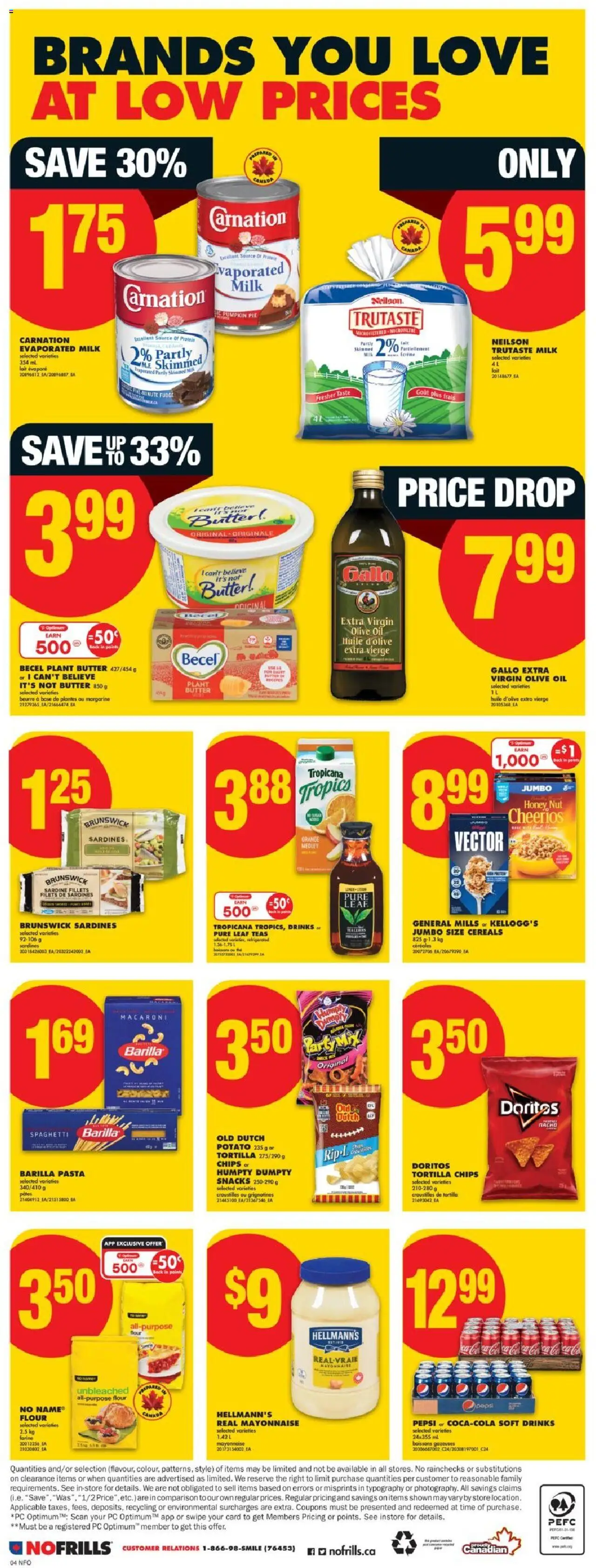 No Frills flyer valid from 18.09.2025 | Page: 5 | Products: Cereals, Milk, Oil, Pumpkin