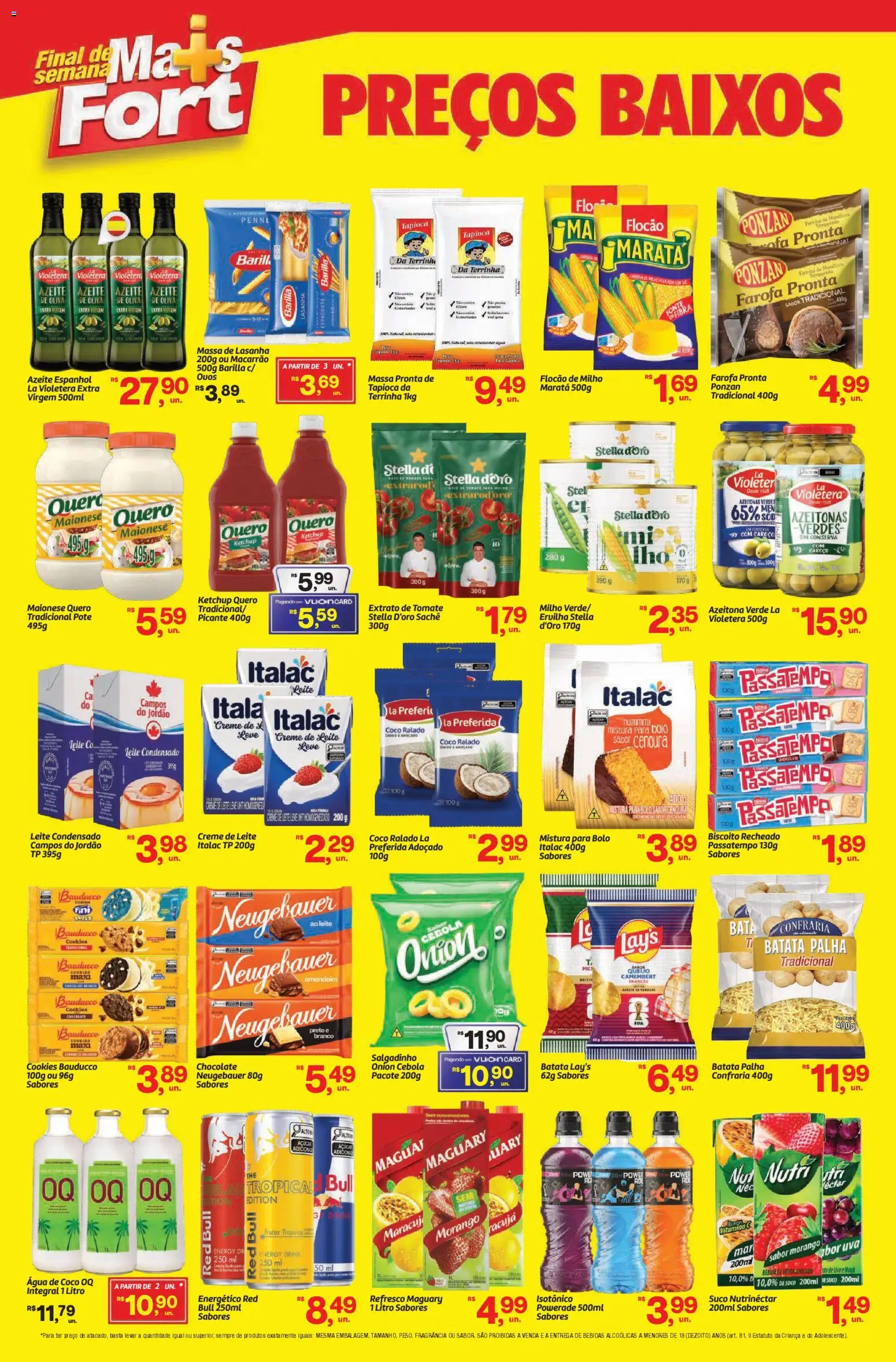 Fort Atacadista Folheto - válido de 10.04.2026 | Página: 2 | Produtos: Espaguete, Energético, Batata, Leite condensado