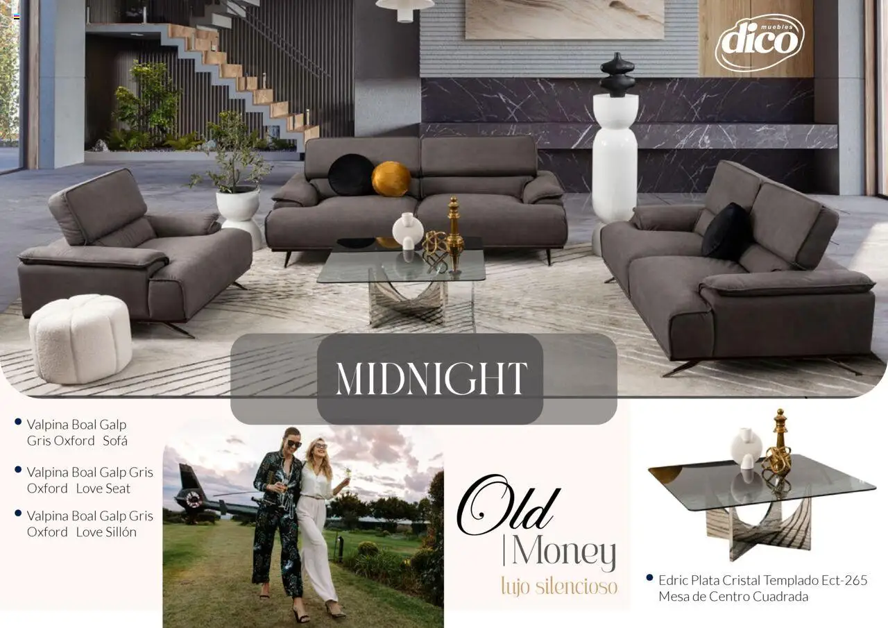 Nuevas ofertas de Muebles Dico válidas en toda la República Mexicana desde el 13.02.2025. ¡Encuentra las mejores ofertas en Muebles Dico catálogo Colección Old Money! | Página: 22 | Productos: Sofá, Sillón, Mesa de centro, Mesa