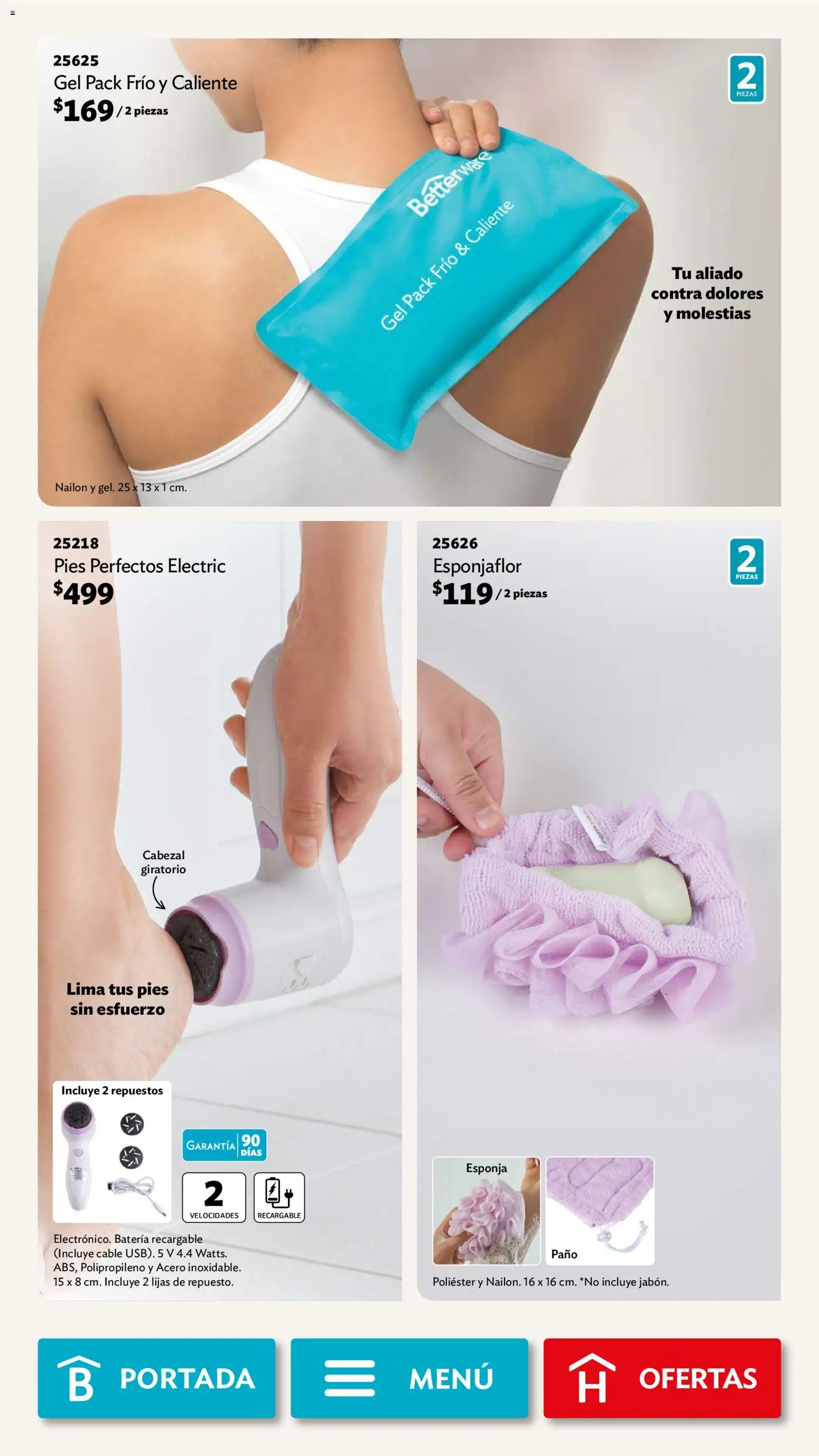 Nuevas ofertas de Betterware válidas en toda la República Mexicana desde el 03.11.2025. ¡Encuentra las mejores ofertas en Betterware campaña 11 2025! | Página: 81 | Productos: Esponja, Lima, Cable, Batería