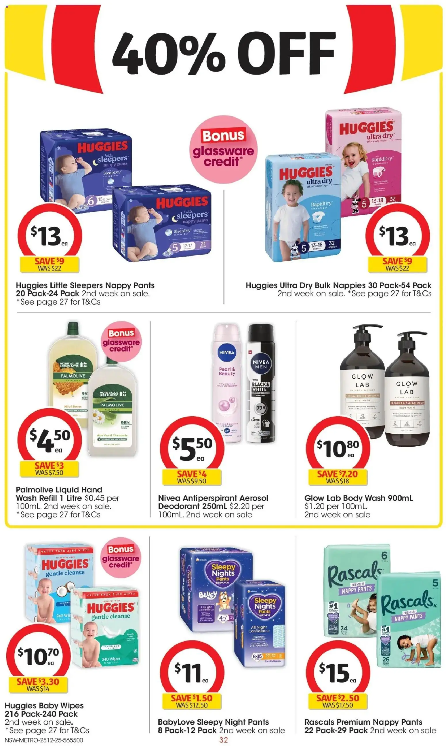 Coles catalogue - valid from 25.12.2025 | Page: 32 | Products: Fragrance, Glassware, Deodorant, Antiperspirant