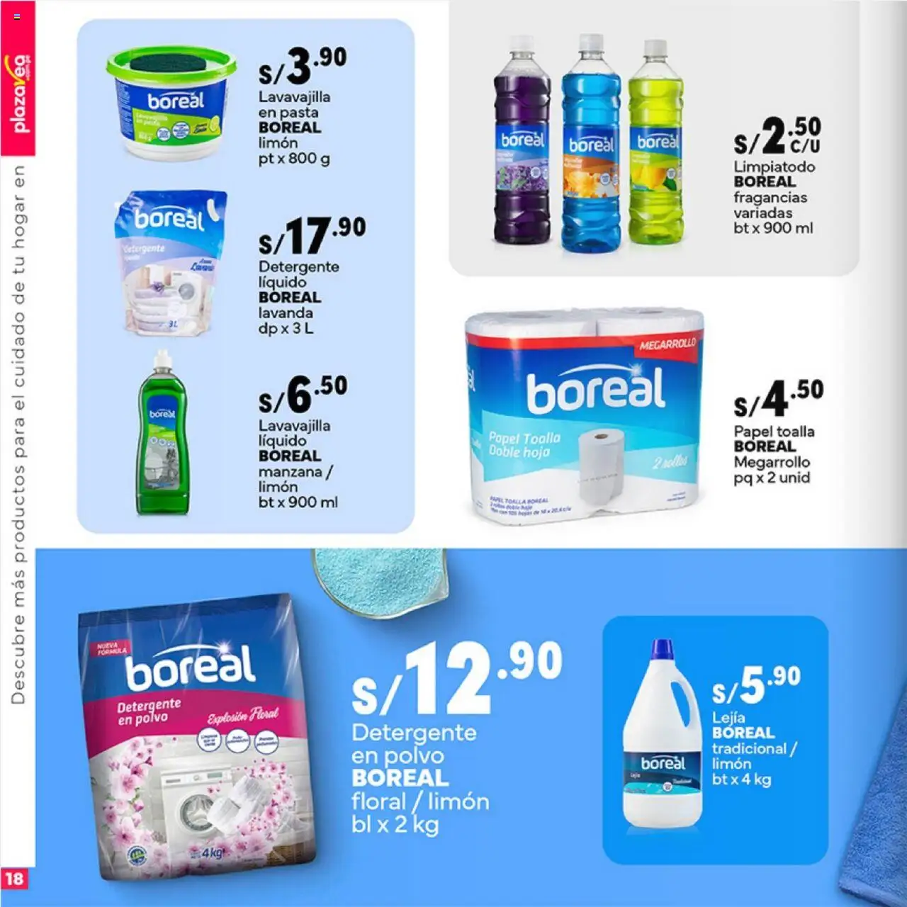 Catálogo Plaza Vea válido desde 20.10.2025 | Página: 18 | Productos: Detergente, Toalla, Pasta, Polvo