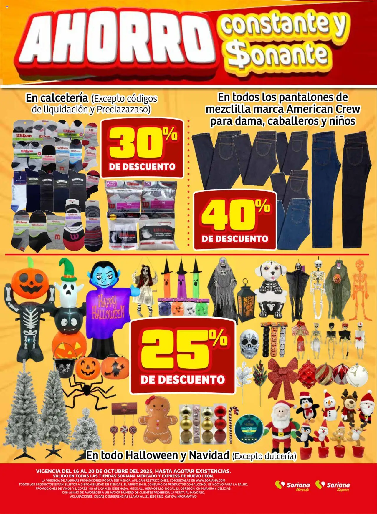 Nuevas ofertas de Soriana válidas en toda la República Mexicana desde el 16.10.2025. ¡Encuentra las mejores ofertas en Soriana - Fin de Semana Mercado: Nuevo León! | Página: 10 | Productos: Pantalones