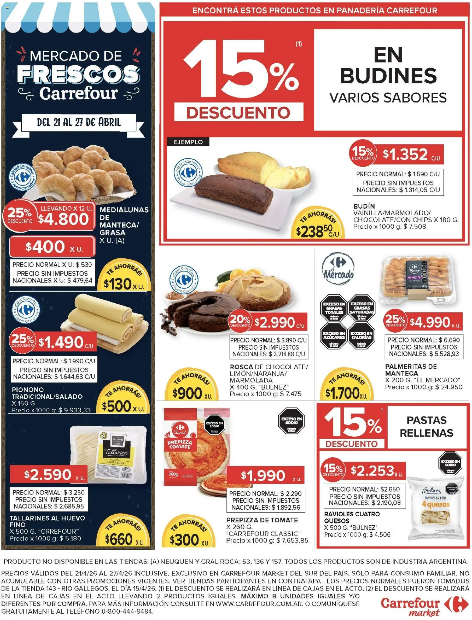 Carrefour Market - Carrefour Market  │ válido desde el 21.04.2026 | Página: 5 | Productos: Tomate, Manteca, Ravioles, Té