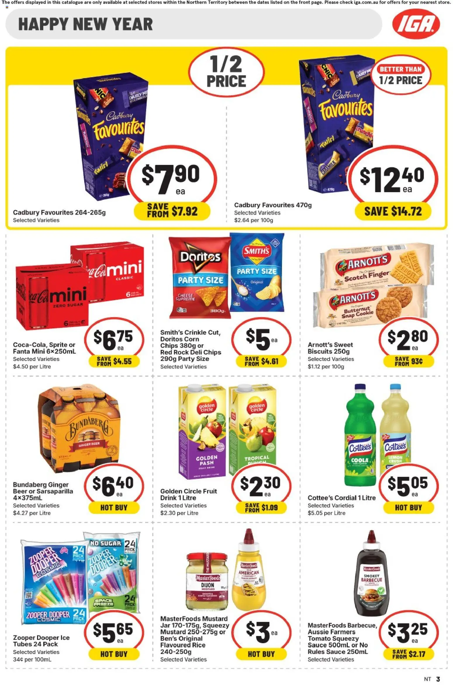 IGA catalogue - valid from 24.12.2025 | Page: 3 | Products: Dairy, Ginger, Mustard, Chips