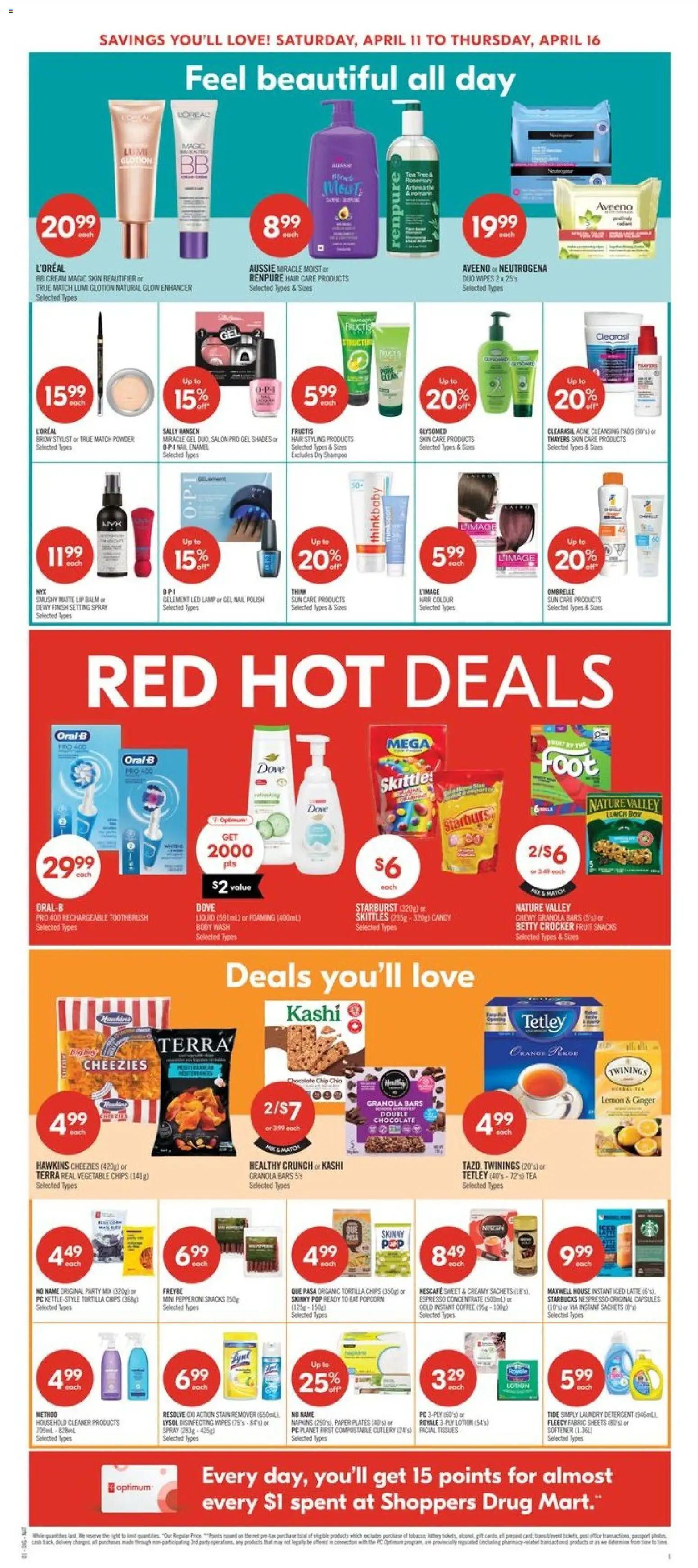 Shoppers flyer valid from 10.04.2026 | Page: 8 | Products: Tea, Cream, Shampoo, Box