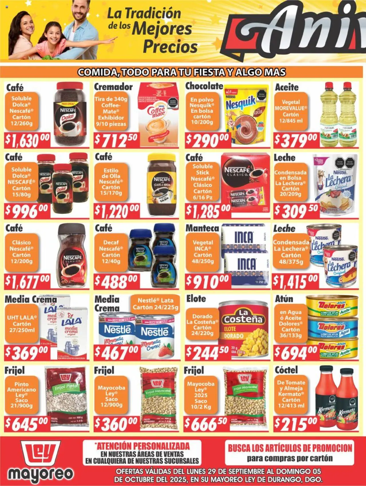 Nuevas ofertas de Casa Ley válidas en toda la República Mexicana desde el 29.09.2025. ¡Encuentra las mejores ofertas en Casa Ley - Folleto Mayoreo! | Página: 3 | Productos: Bolsa, Tomate, Chocolate, Polvo