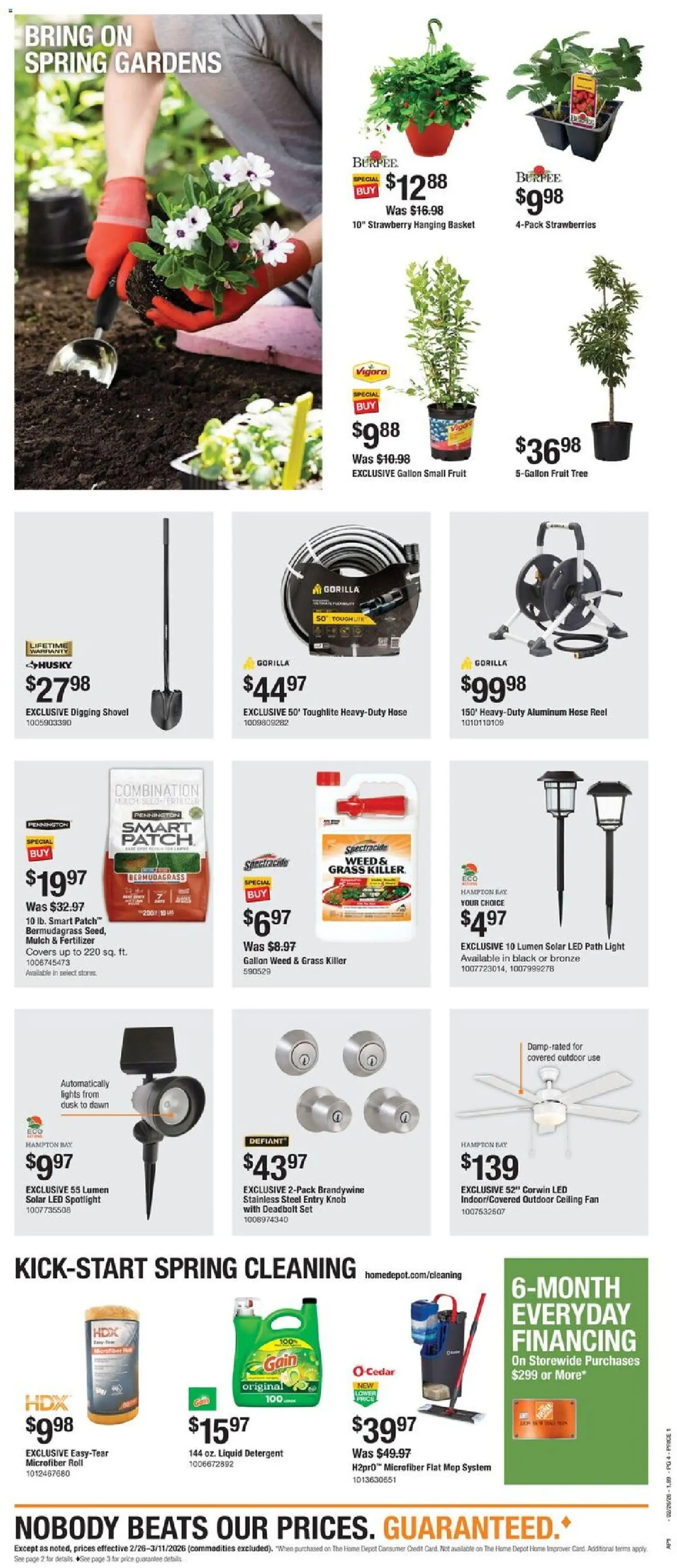 Home Depot Local Ad - GA - valid from 26.02.2026 | Page: 4 | Products: Shovel, Basket, Detergent, Strawberries