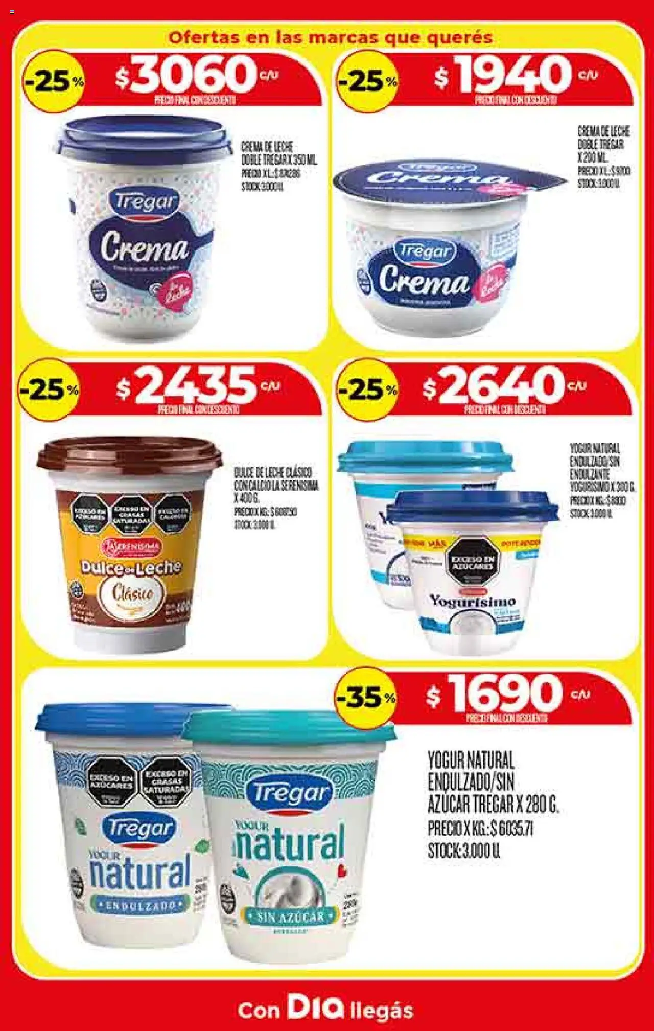 Supermercado DIA Ofertas │ válido desde el 06.08.2025 | Página: 11 | Productos: Azucar, Dulce de leche, Leche, Yogur