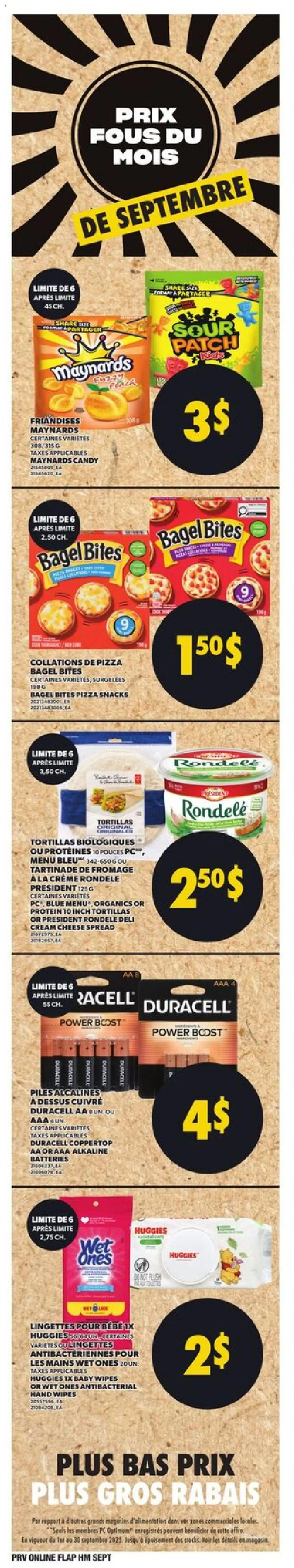Provigo flyer valid from 11.09.2025 | Page: 5 | Products: Cream, PC, Cheese, Pizza